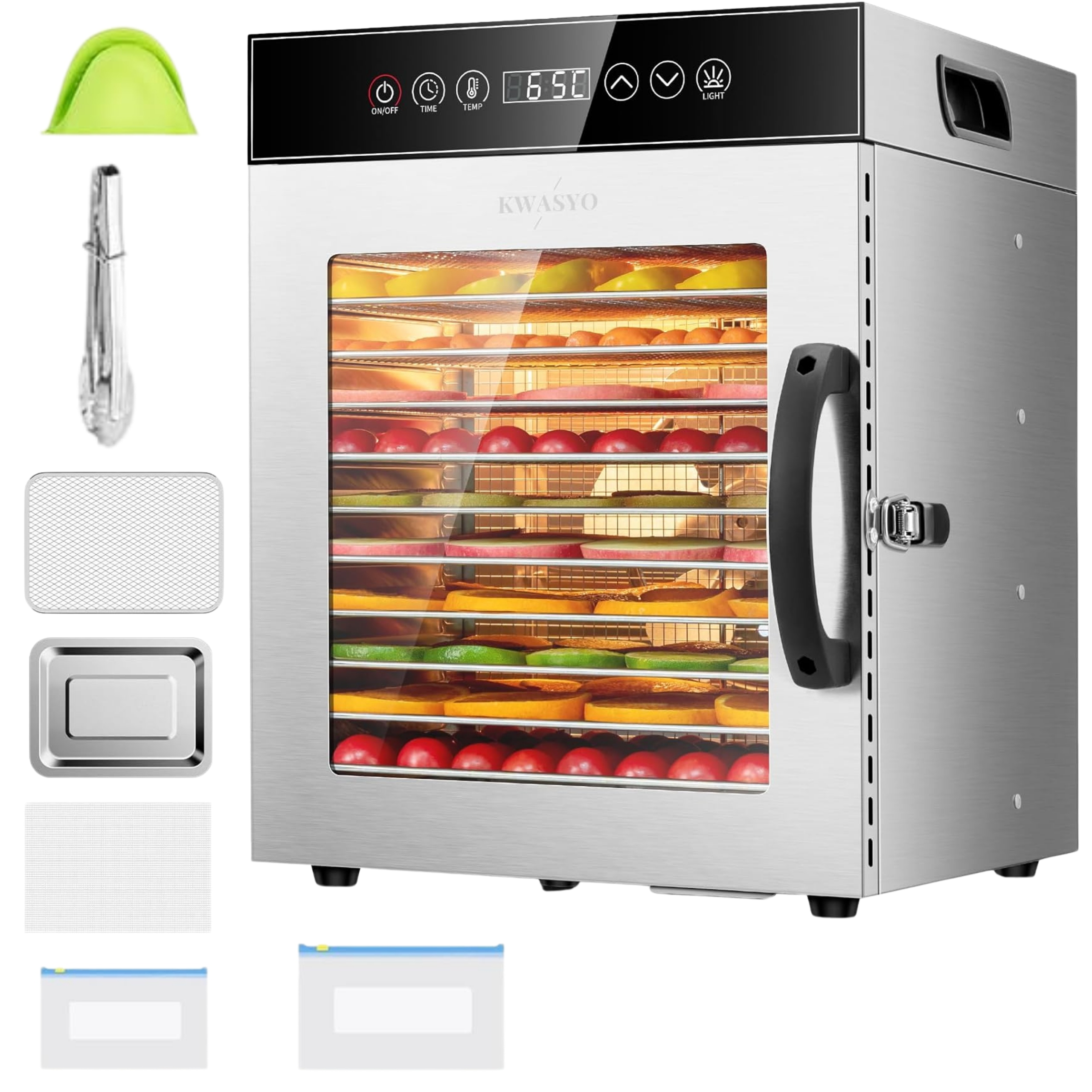 Sušička potravin 750 W Sušička potravin na ovoce a houby Ocel 304 podnosy