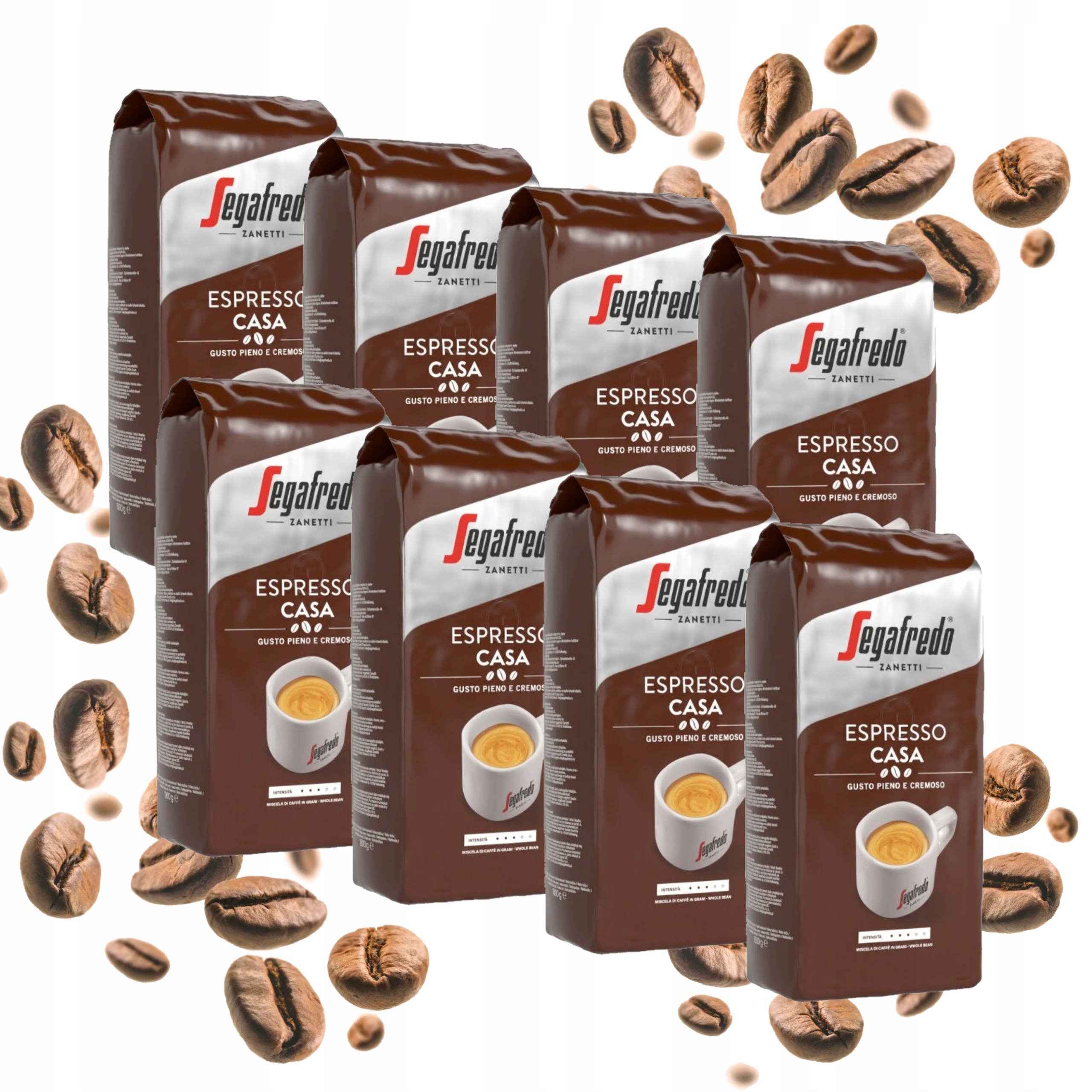 Káva zrnková Segafredo Espresso Casa 50% Arabika, 50% Robusta 8x1 kg