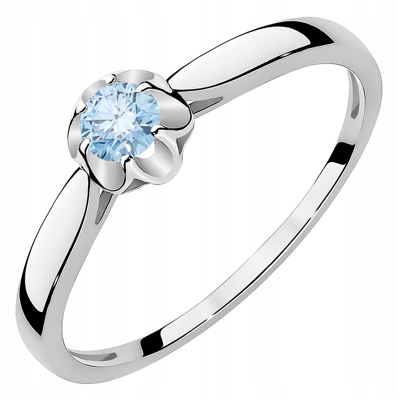 Klasický Zlatý Prstýnek pr. 585 14k s laboratorním diamantem 0,15 ct