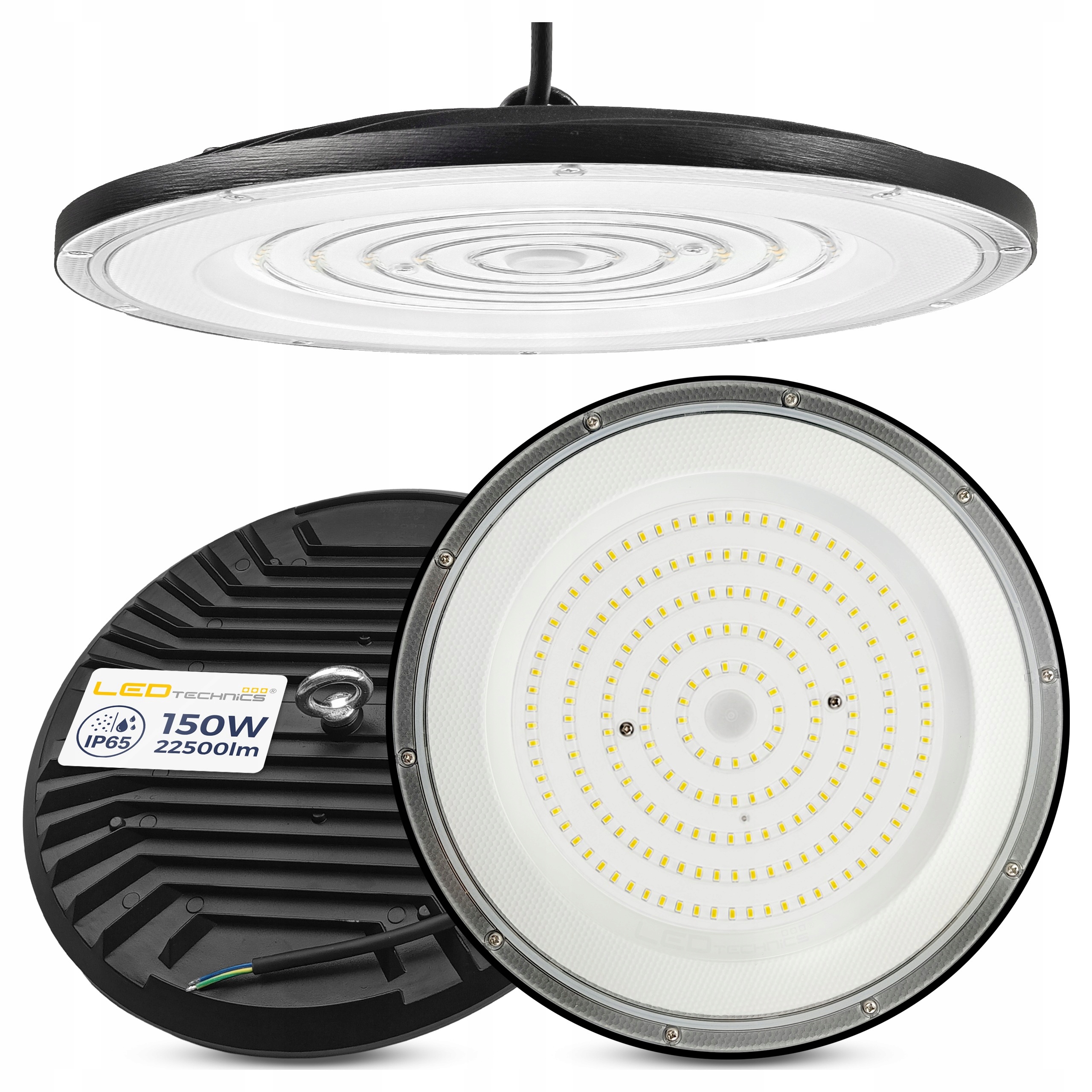 Lampa Wisząca Przemysłowa Hermetyczna Led Ufo IP65 HighBay 150W 22500lm