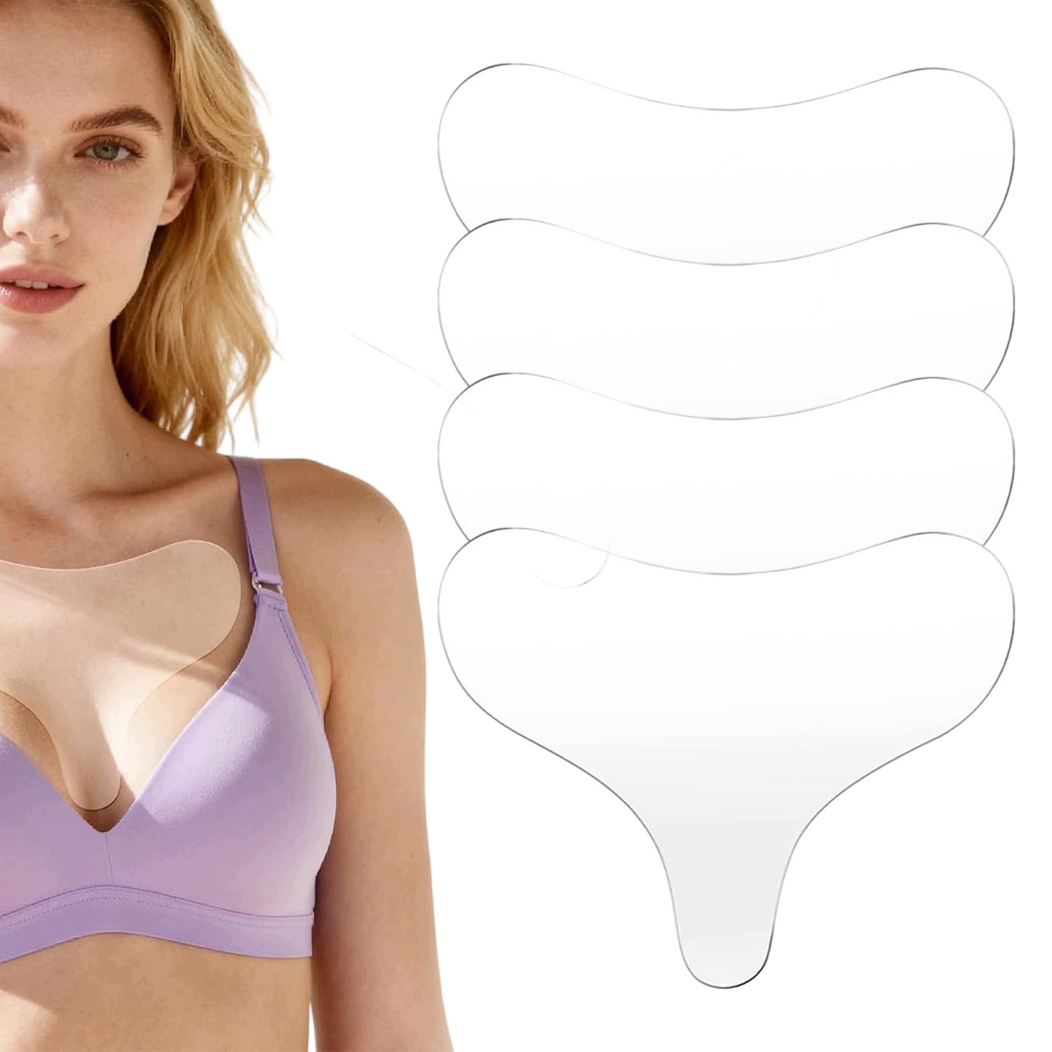 4 Ks Náplastí Na Vrásky Dekolt Vyhlazující Protivráskový Set
