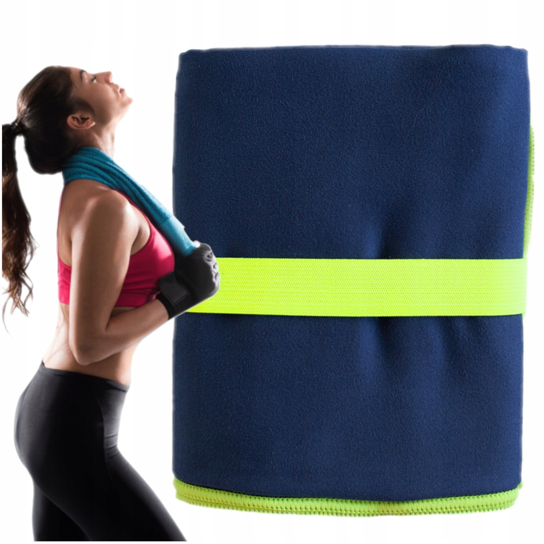 Ręcznik Szybkoschnący na Trening Siłownie Fitness 80x130 CM Granatowy