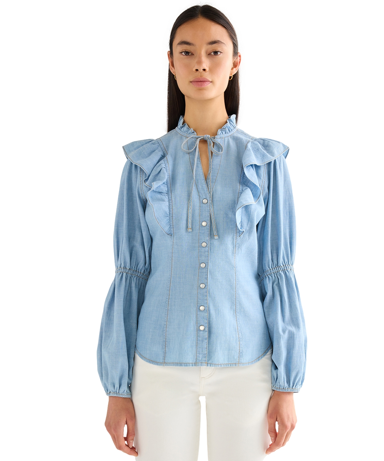 Košile Wrangler Romance Blouse 112378137 Manor Blue Xs