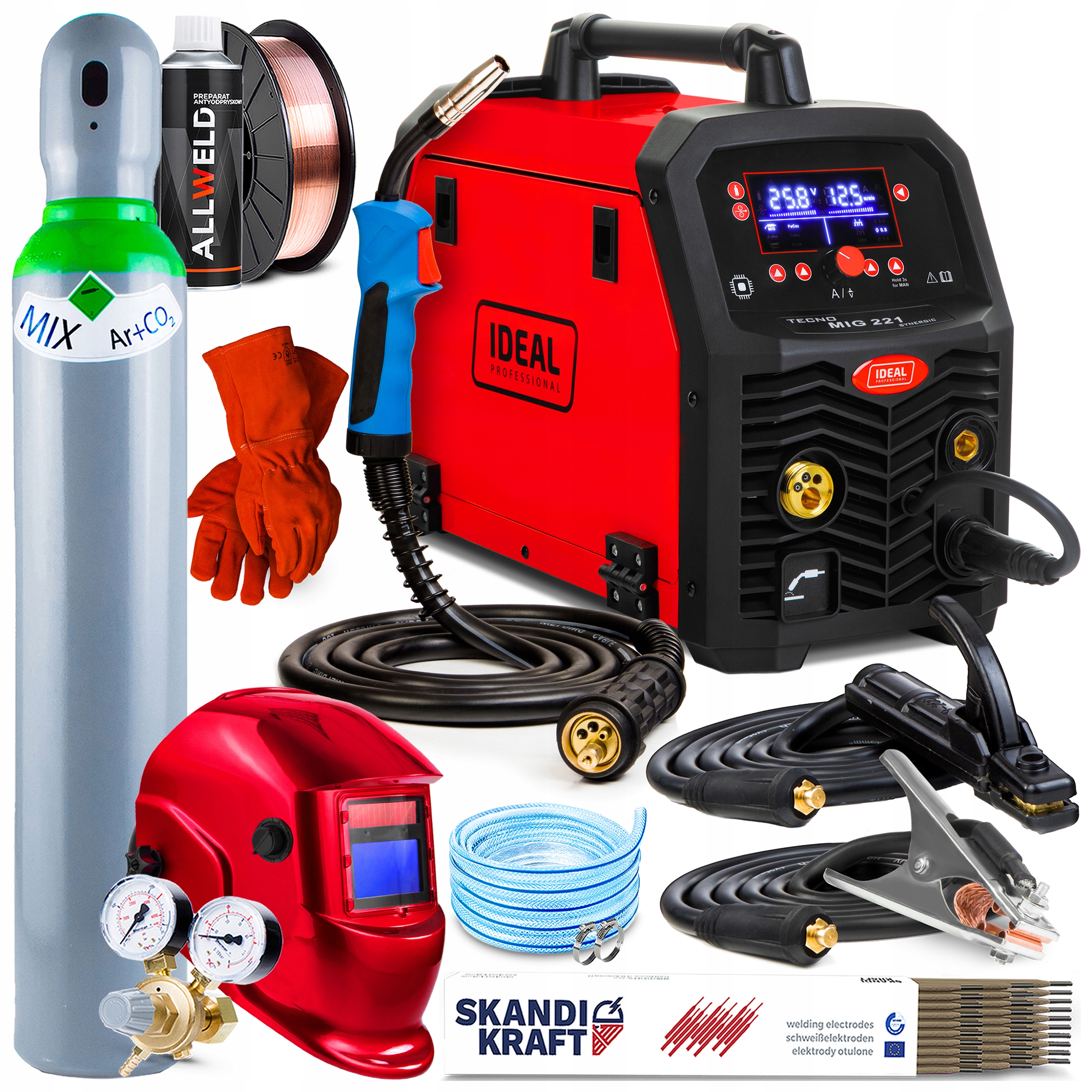 Poloautomatický Svařovací Stroj Ideal Tecno Mig 221 Synergic Mma Tig 200A