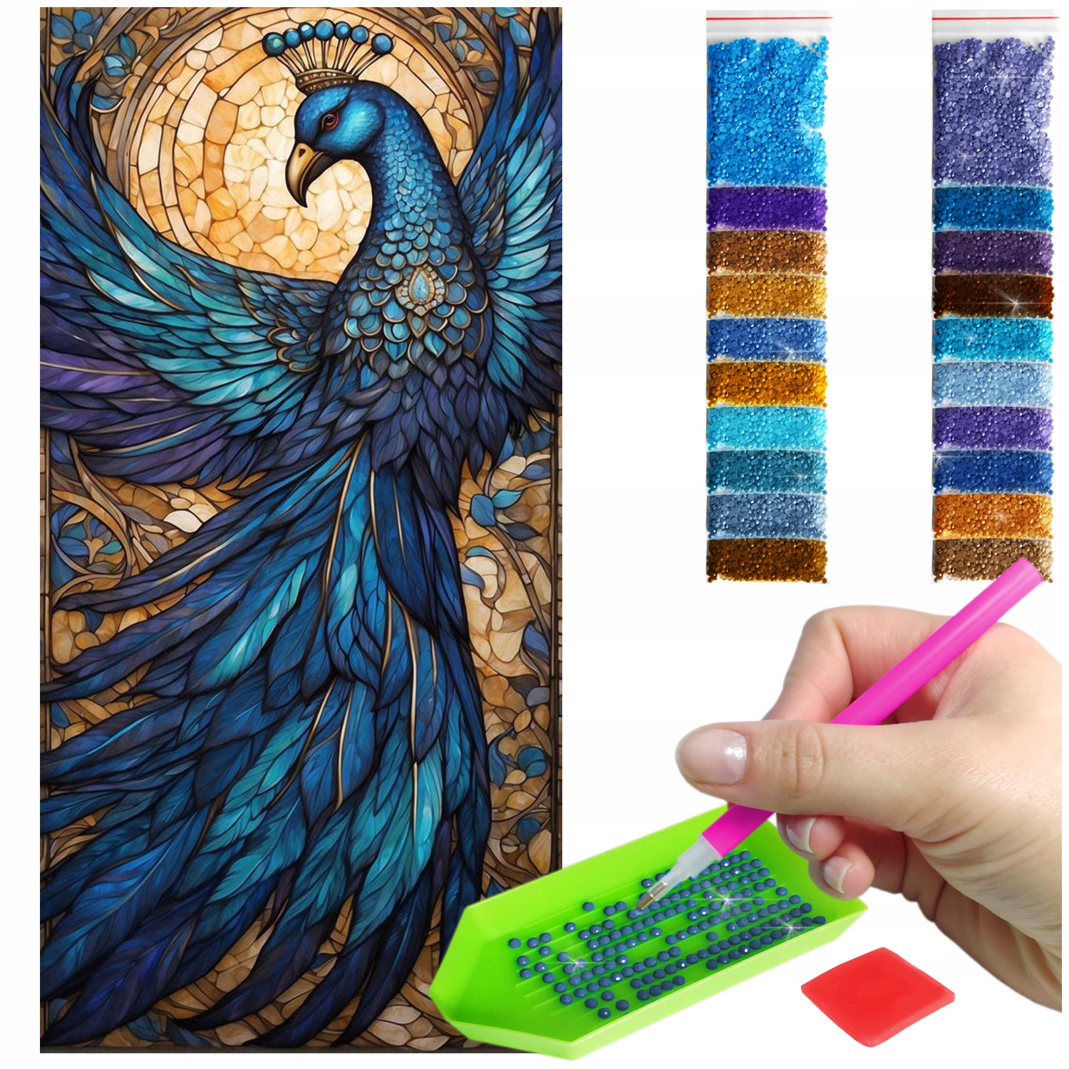 Diamantová výšivka Diamond Painting 5D B.duży 40x80cm