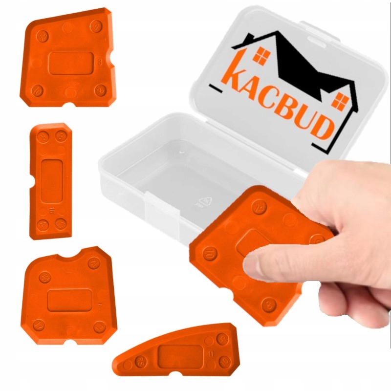 KACBUD GUMKI DO ROZPROWADZANIA SILIKONU SZPATUŁKI KOSTKI DO ŚCIĄGANIA 4szt