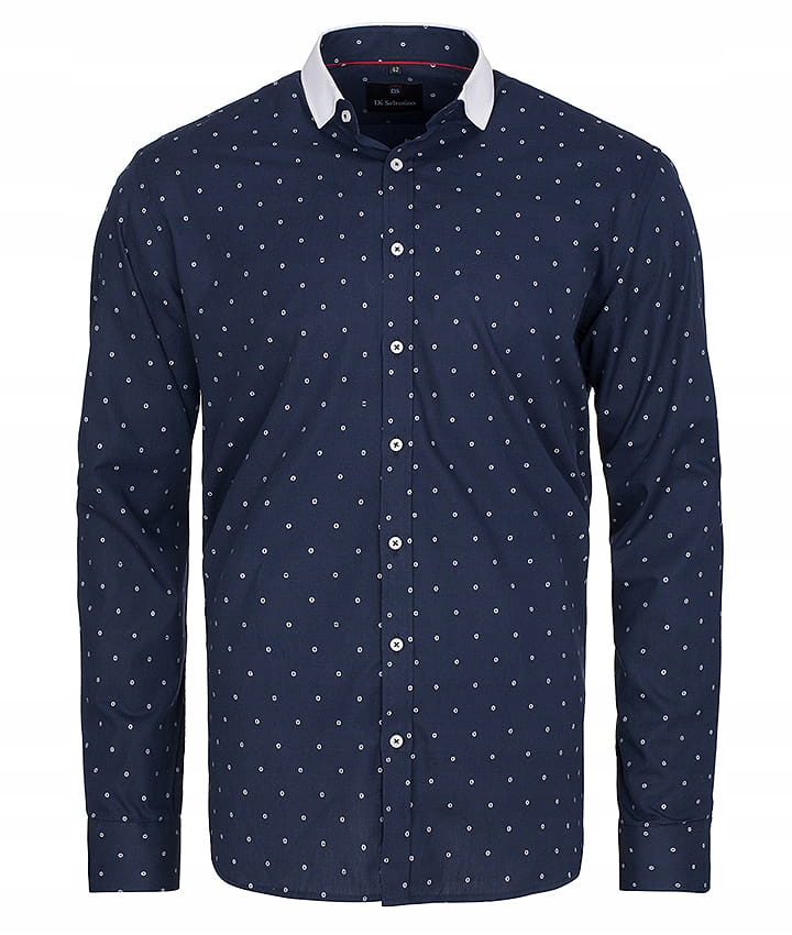 Pánská Košile DI Selentino Sicily Tmavě Modrá Classic Fit Shirt: 43