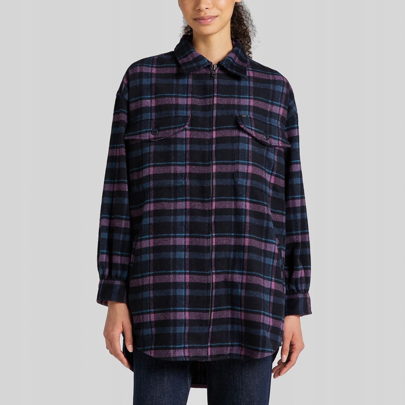Dámská bunda Lee 90S Workwear Overshirt Rivet Navy L46VAO75 L