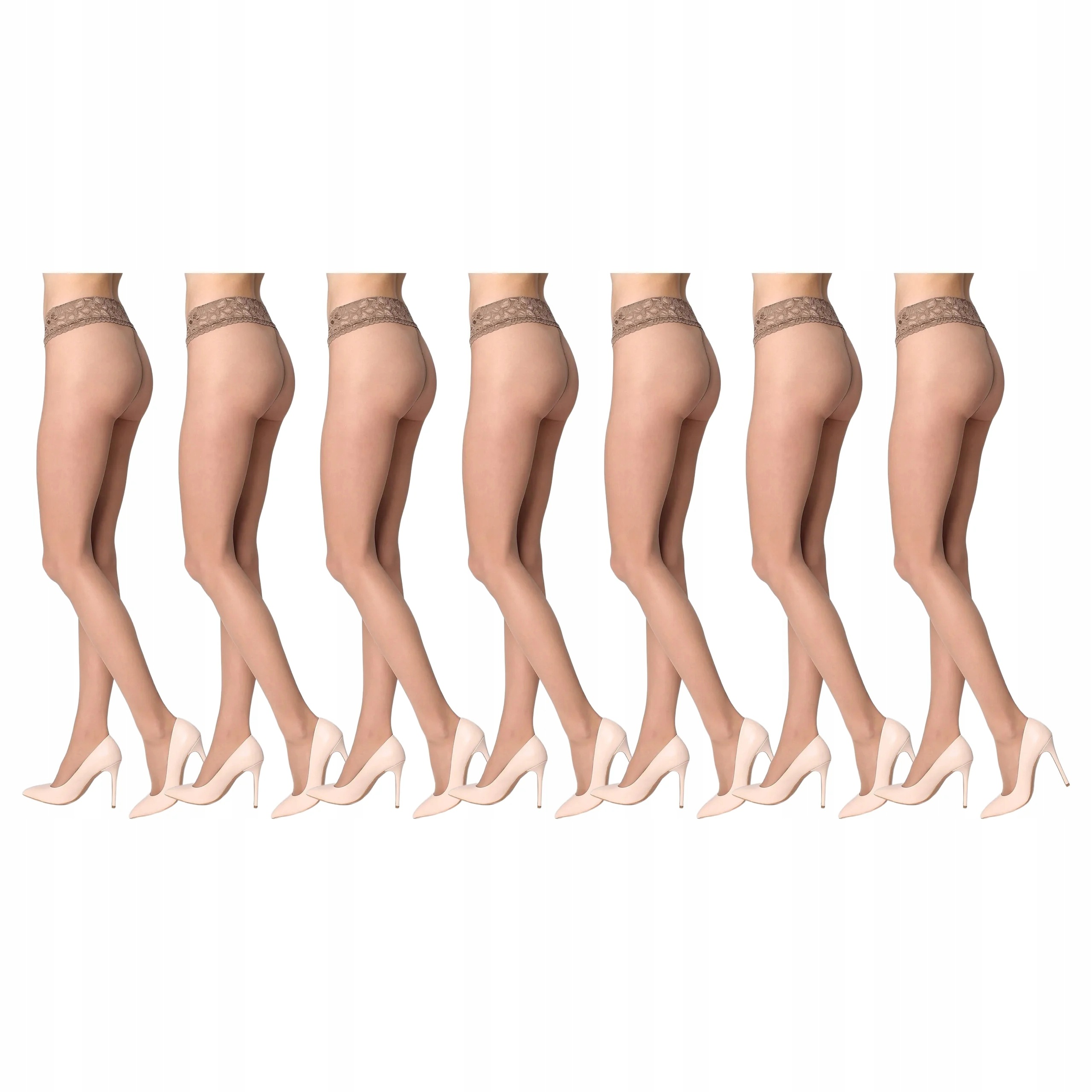 7 x Punčocháče Erotic Vita Bassa 30 den Marilyn Antilope 3-M
