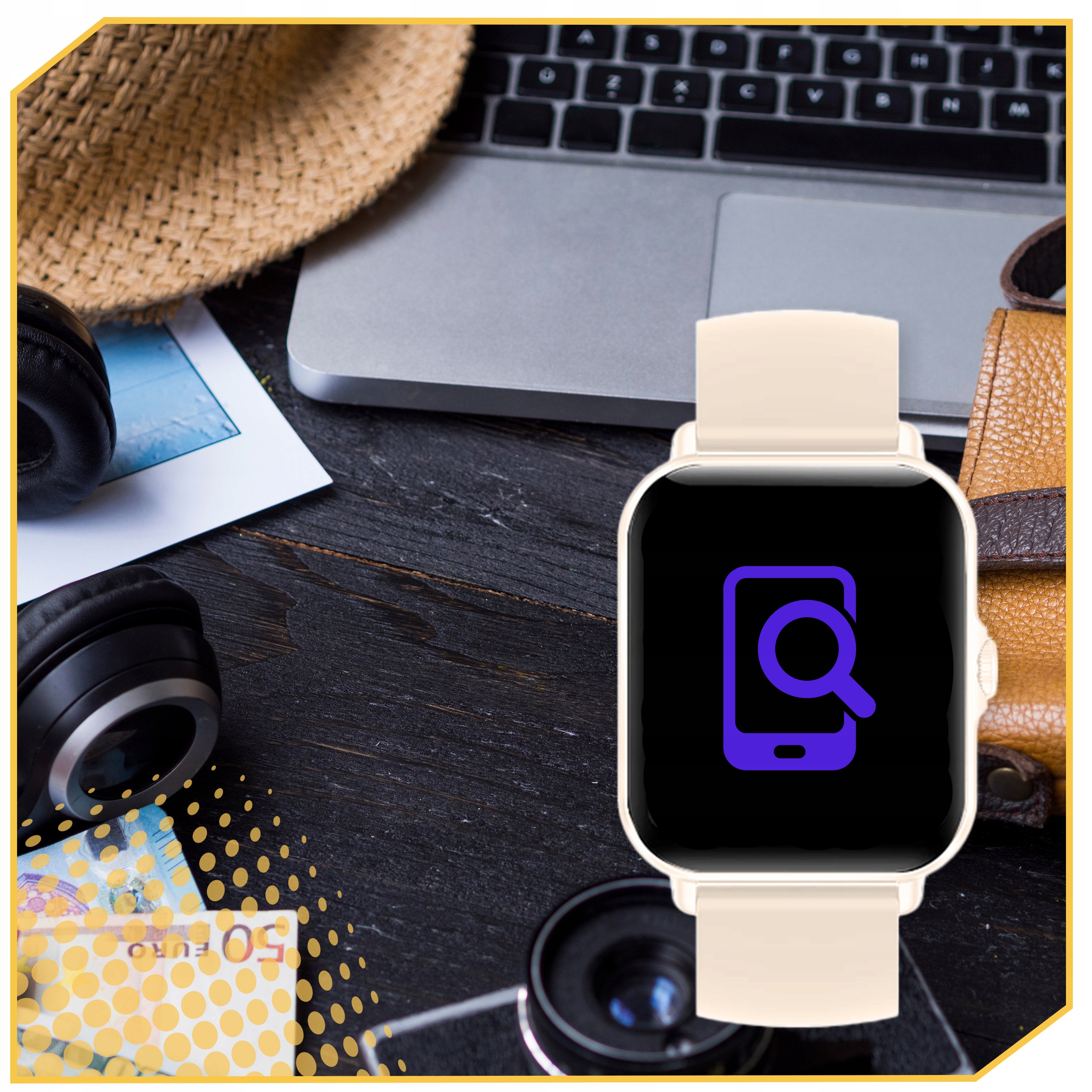 SMARTWATCH ZEGAREK DAMSKI POLSKIE MENU ROZMOWY POWIADOMIENIA PULS SPORT Kompatybilność systemowa Android iOS Windows Phone