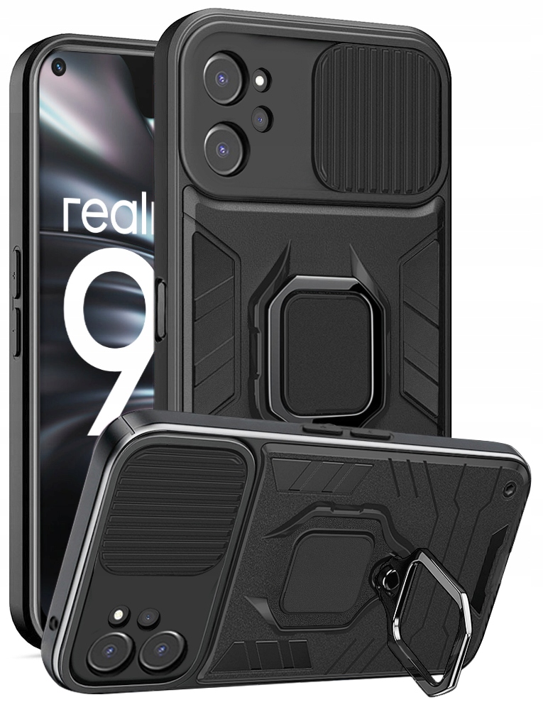 

Etui CamShield Ring Szkło 9H do Realme 9i