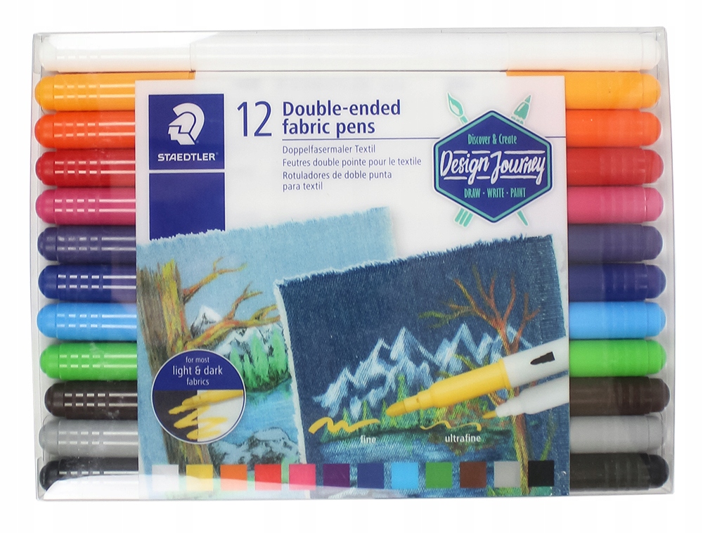 Fixy Oboustranný Staedtler Na Textil 12 Barev