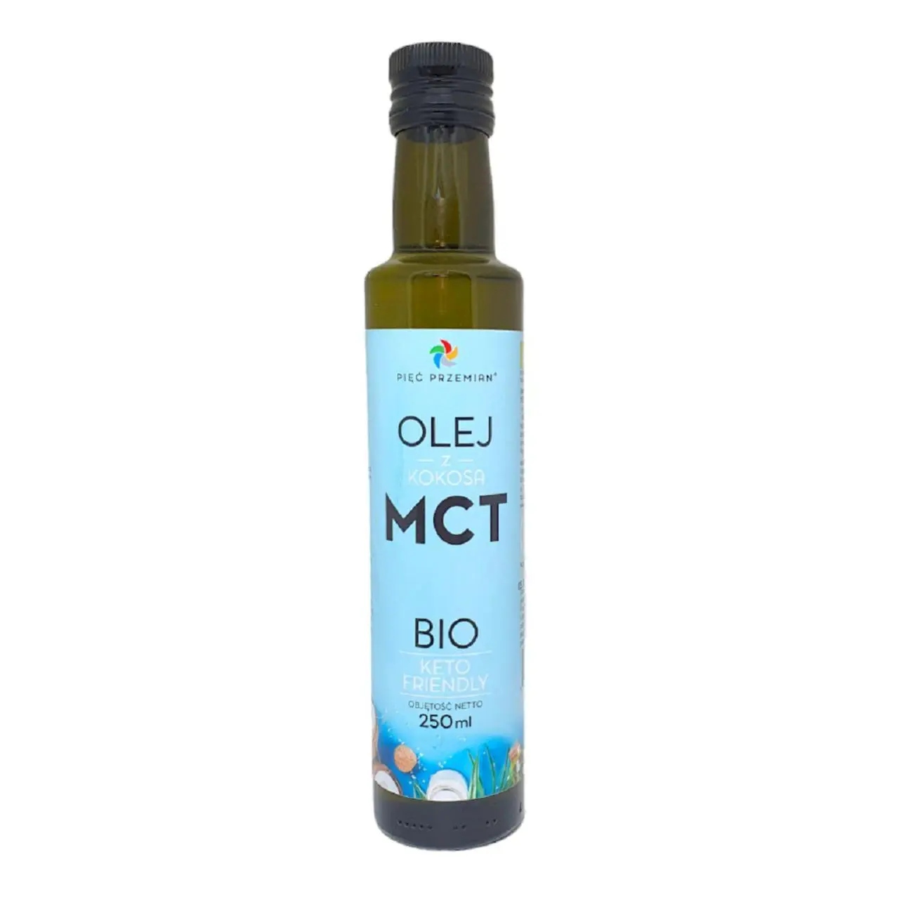 Kokosový Olej Mct Keto Bezlepkový Bio 250 ml Pięć Przemian