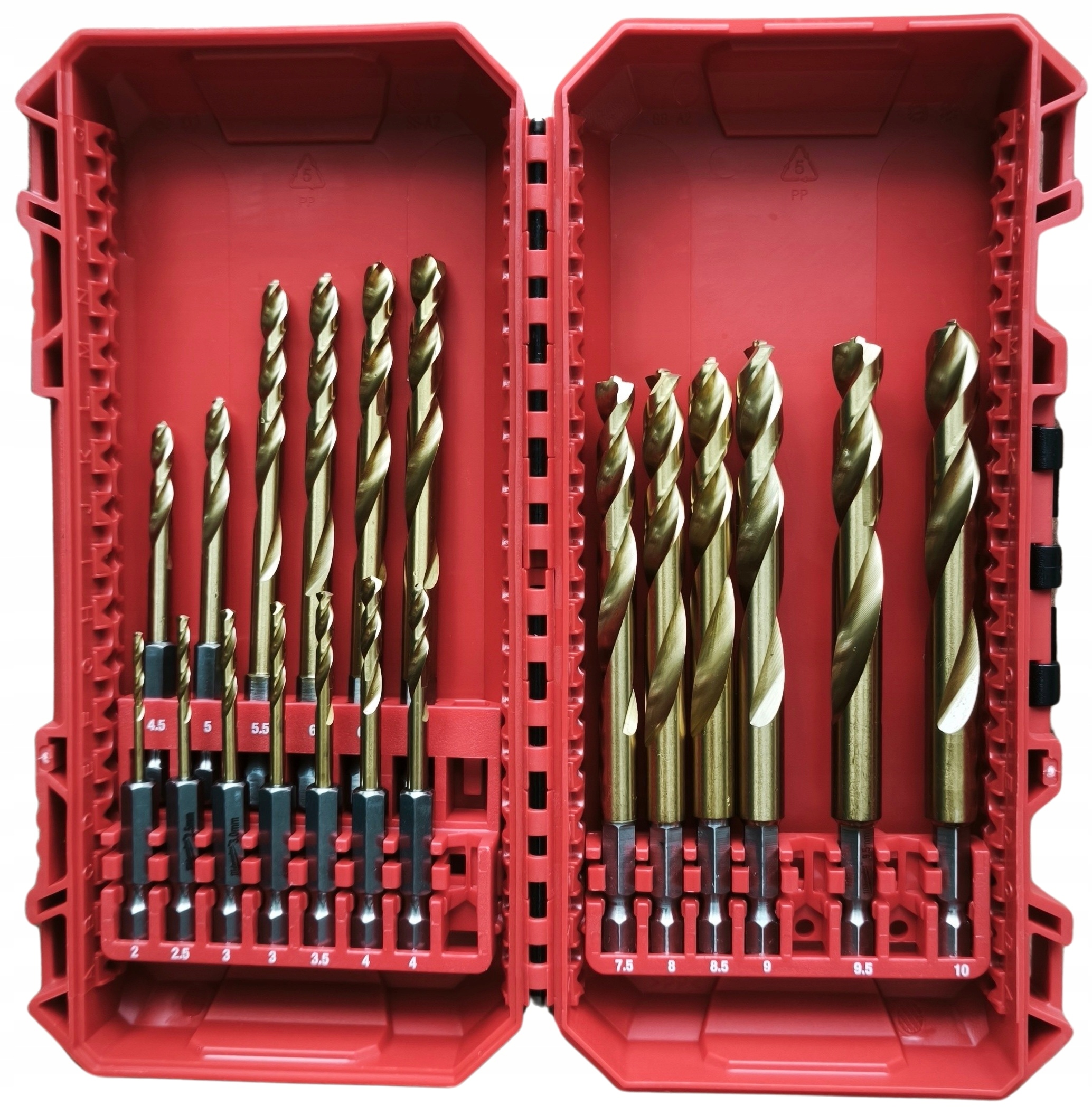 Zestaw wierteł do metalu Milwaukee Hss-g Red Hex Shockwave 19szt 4932499763
