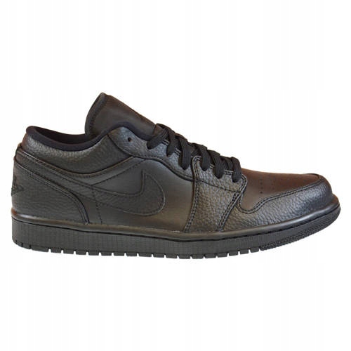 Buty sportowe Air Jordan 1 Low czarne skórzane