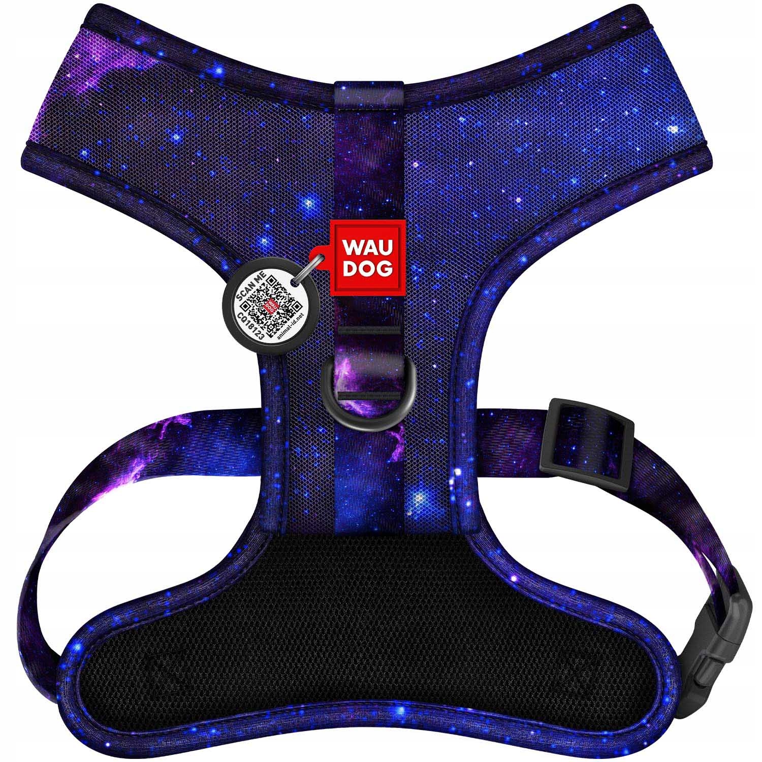 Szelki dla psa oddychające miękkie komfortowe z Qr adresowka, NASA21, M