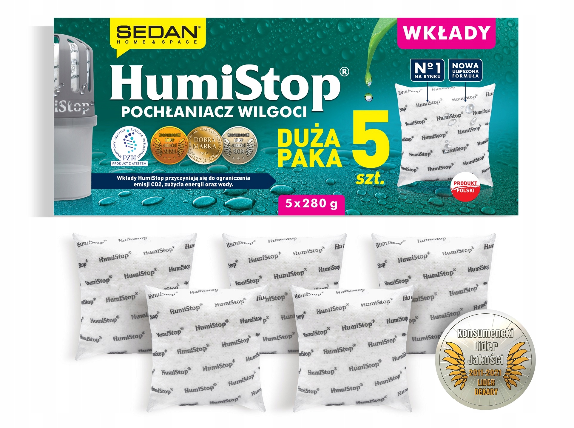 

Humistop wkłady do Pochłaniacza Wilgoci x 5 szt