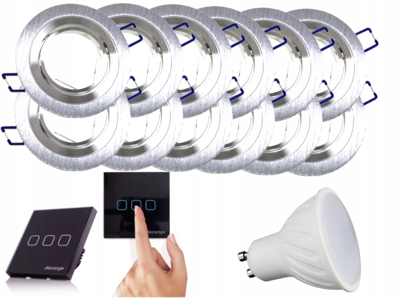 Sada světel Halogen Led 12x Vypínač Žárovky