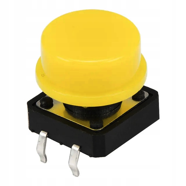 Tact Switch 12x12 z przyciskiem Żółty
