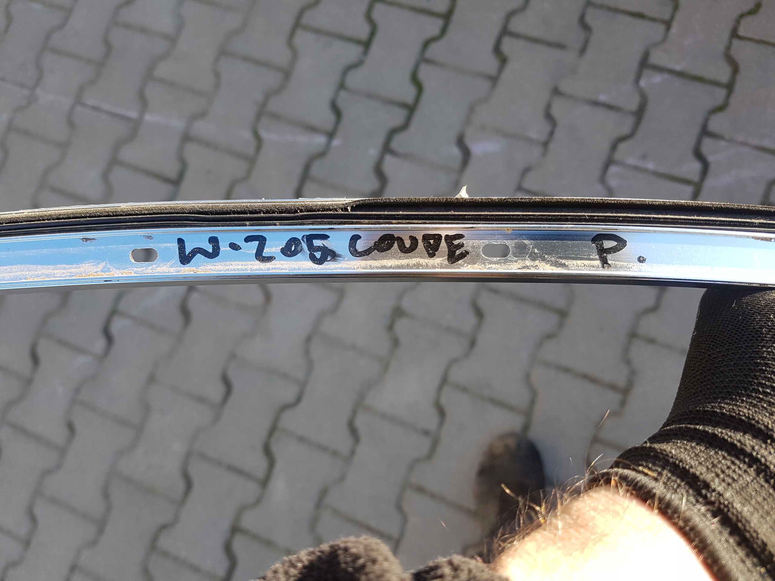 MERCEDES W205 COUPE moulding chrom ozdobna right