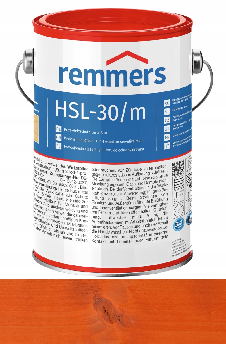 Remmers HSL-31 lazura drewna Hk-Lasur 2,5L mahoń