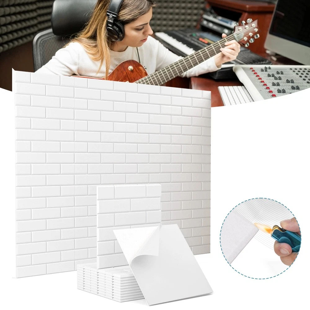 Cihlový Design, Samolepicí Akustické Panely, Bílé Tlumení Hluku