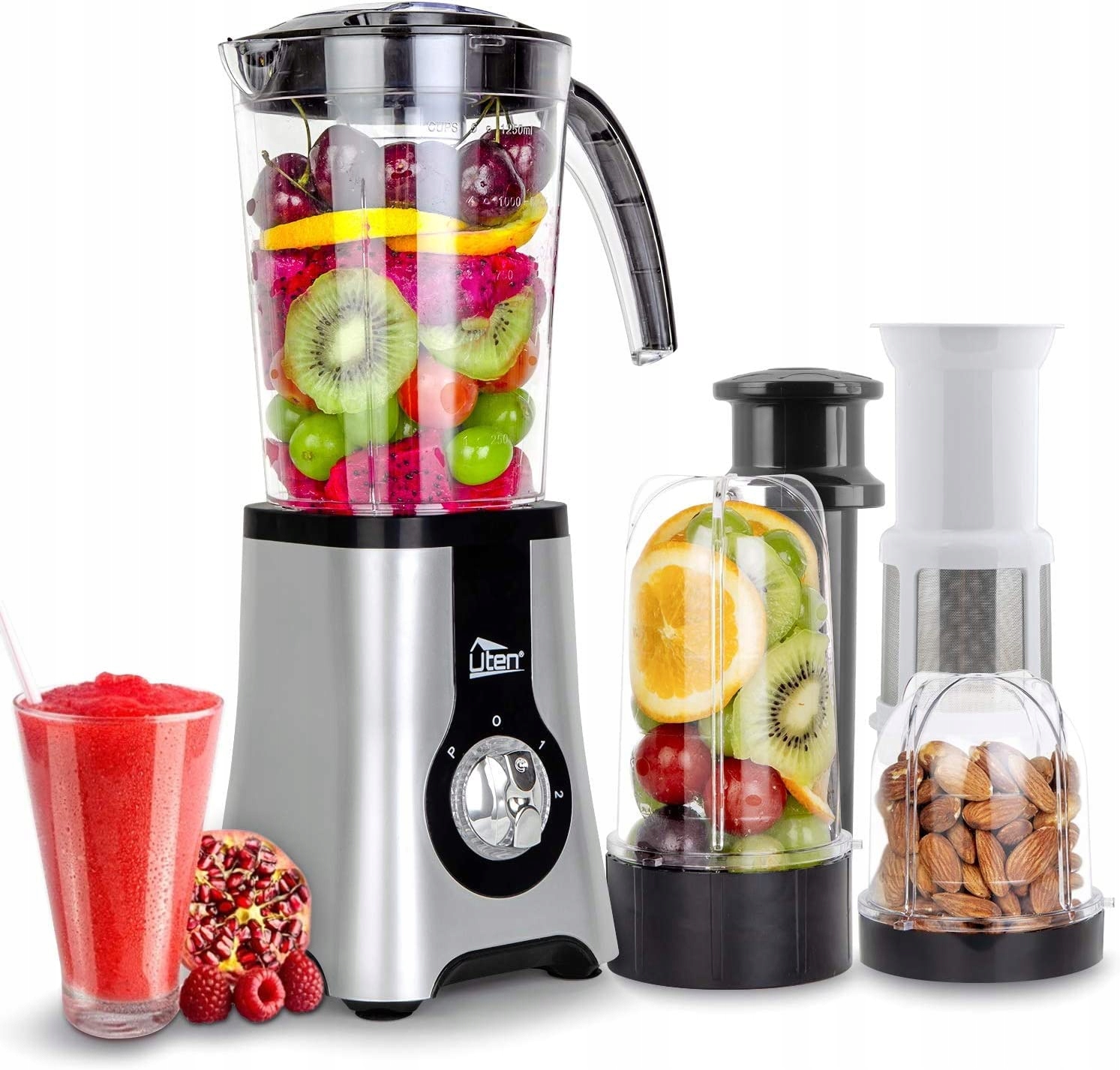 Stolní mixér Uten E1339 220 W stříbrný/šedý