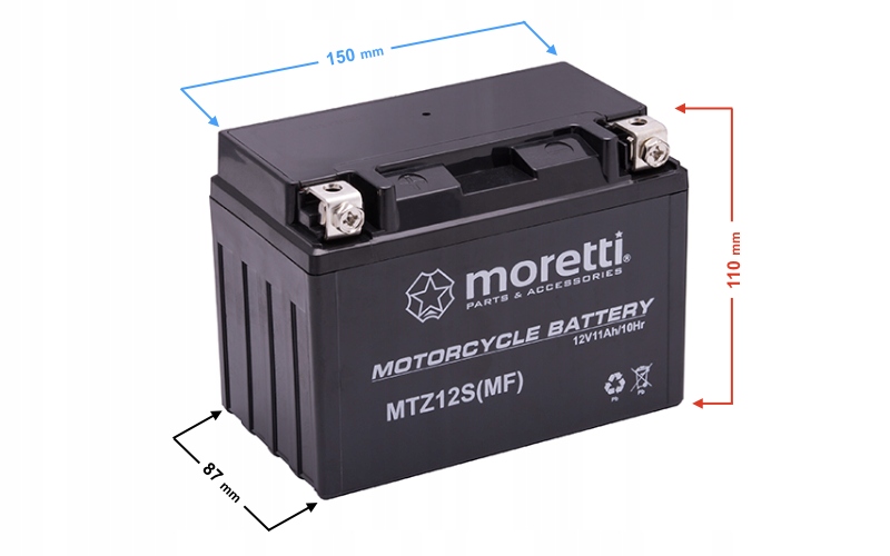 

Akumulator Żelowy 12V 11Ah YTZ12S-BS MTZ12S-BS