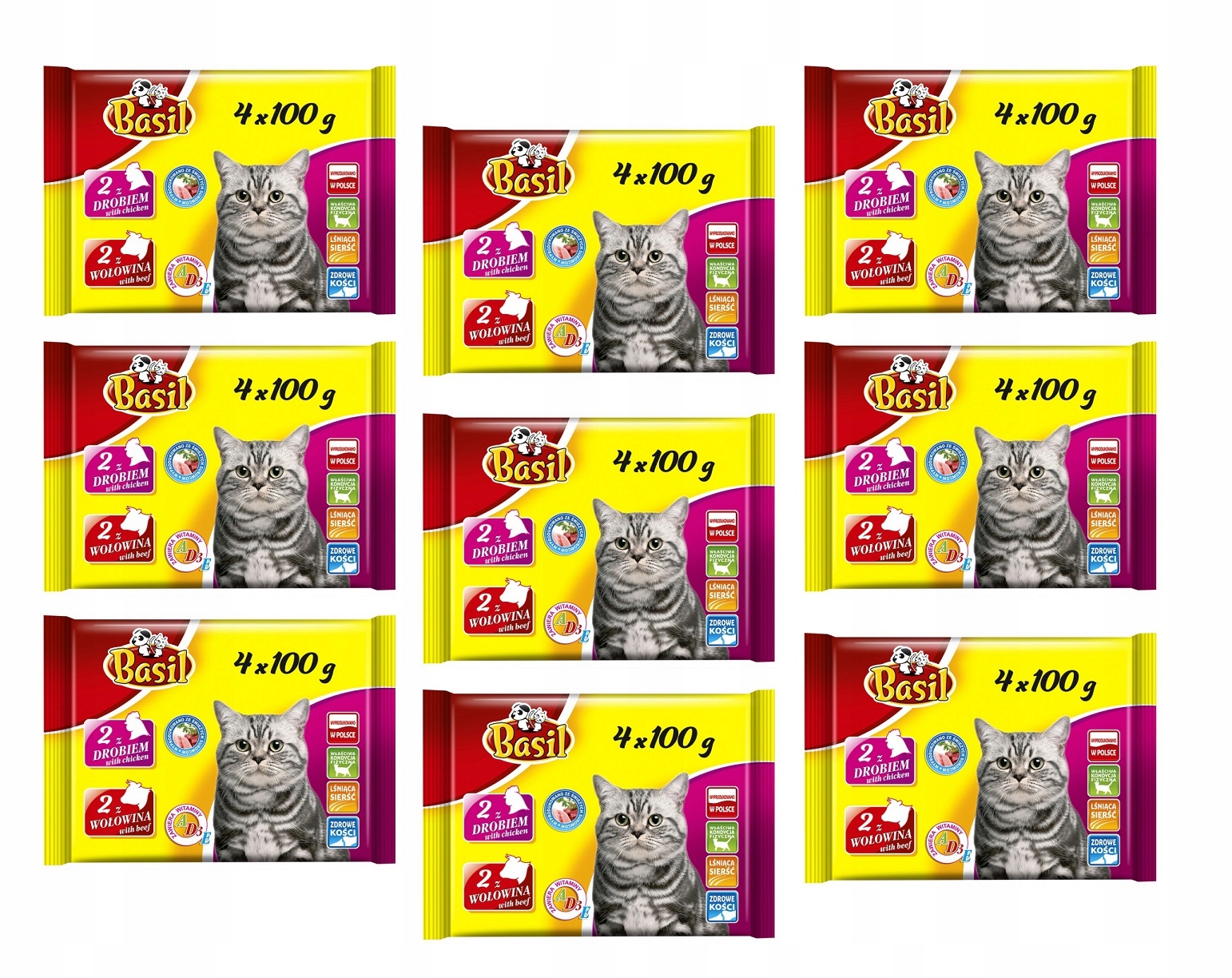 Basil KARMA dla KOTA saszetki 4x100g - 9szt