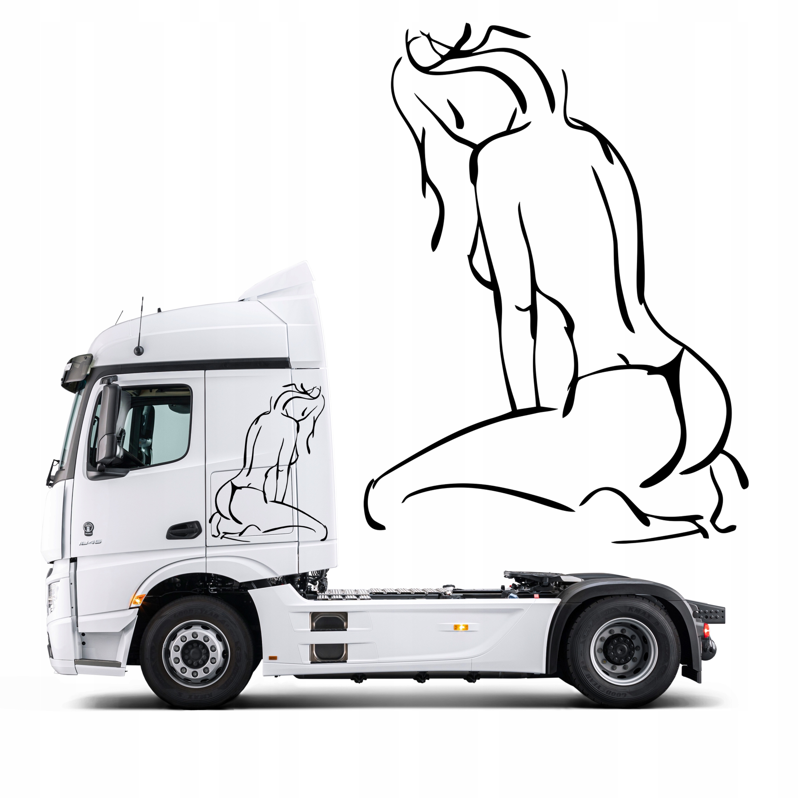 Samolepka Grafika na tir nákladní auto Žena Ponutá Sensual 110x81
