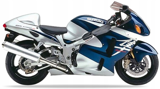 Samolepky Juula Pro Suzuki Gsx 1300 R Hayabusa 2003 CN5 Modré 1LF Stříbrné