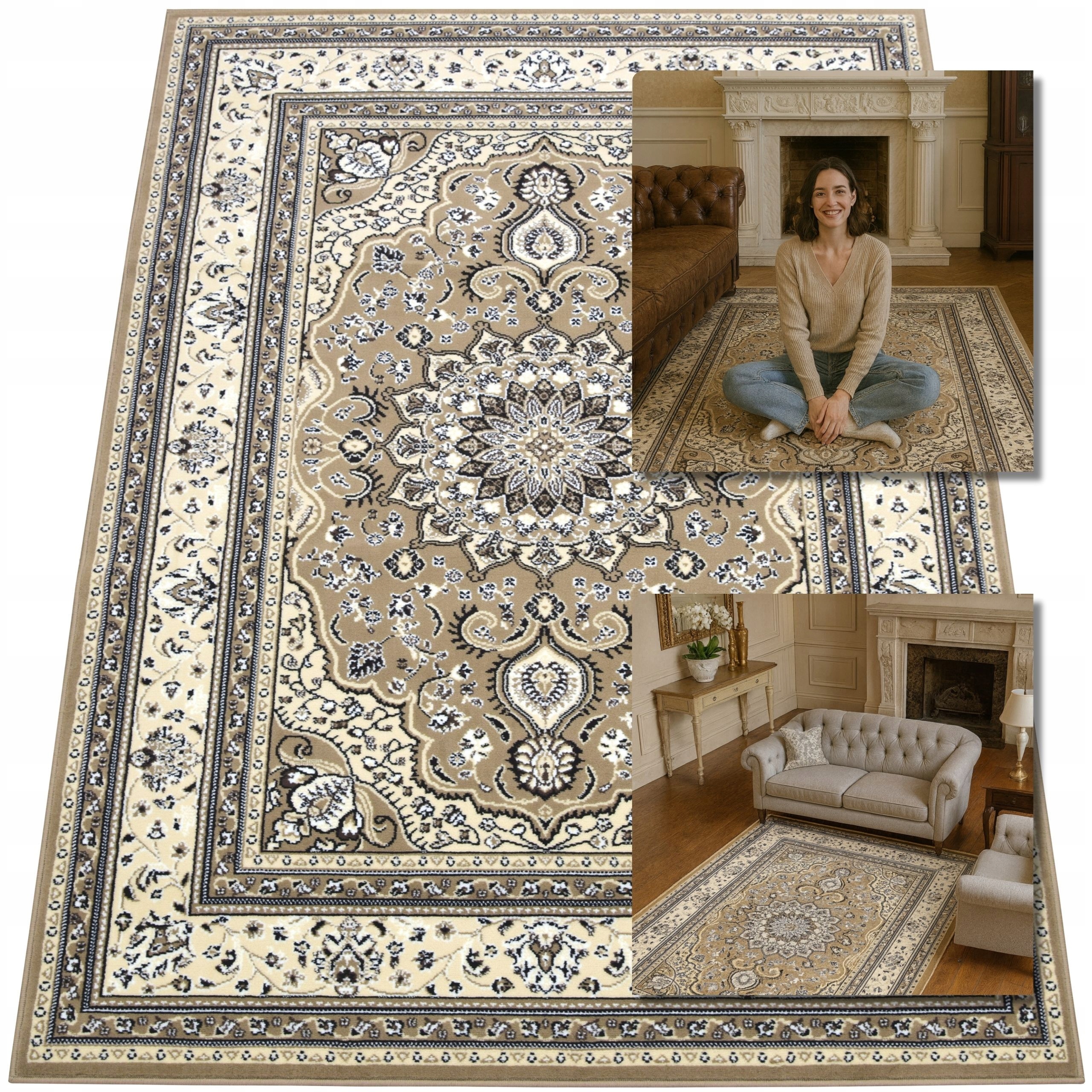 Koberec Tradiční Vintage Béžový Koberec Venezia Koberce Do Obývacího Pokoje 250x350