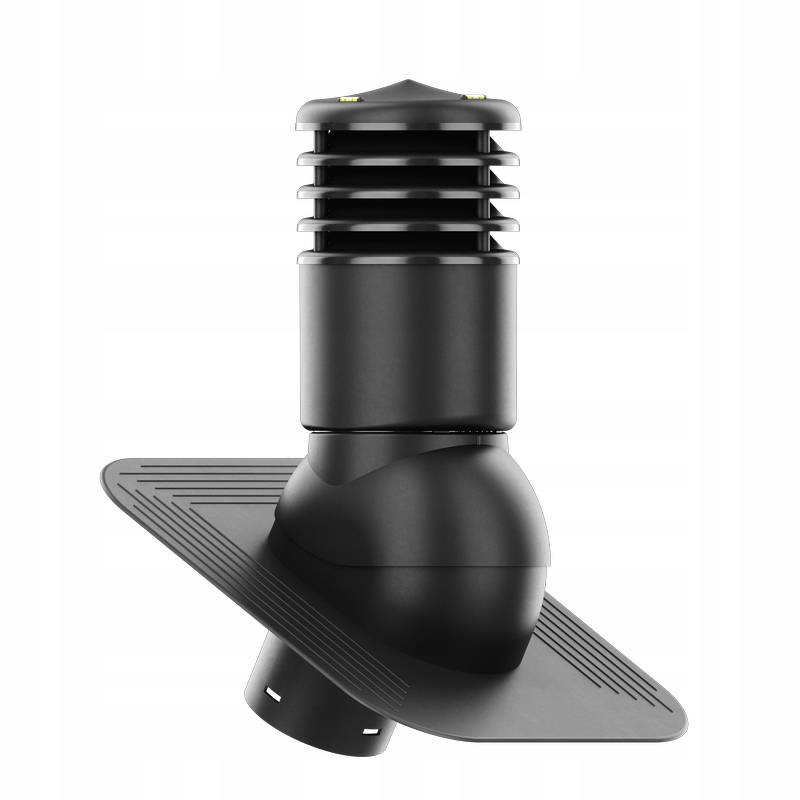 Ventilačný krb Smartline pod šindeľ/pape fi 150 mm, zateplený, čierny