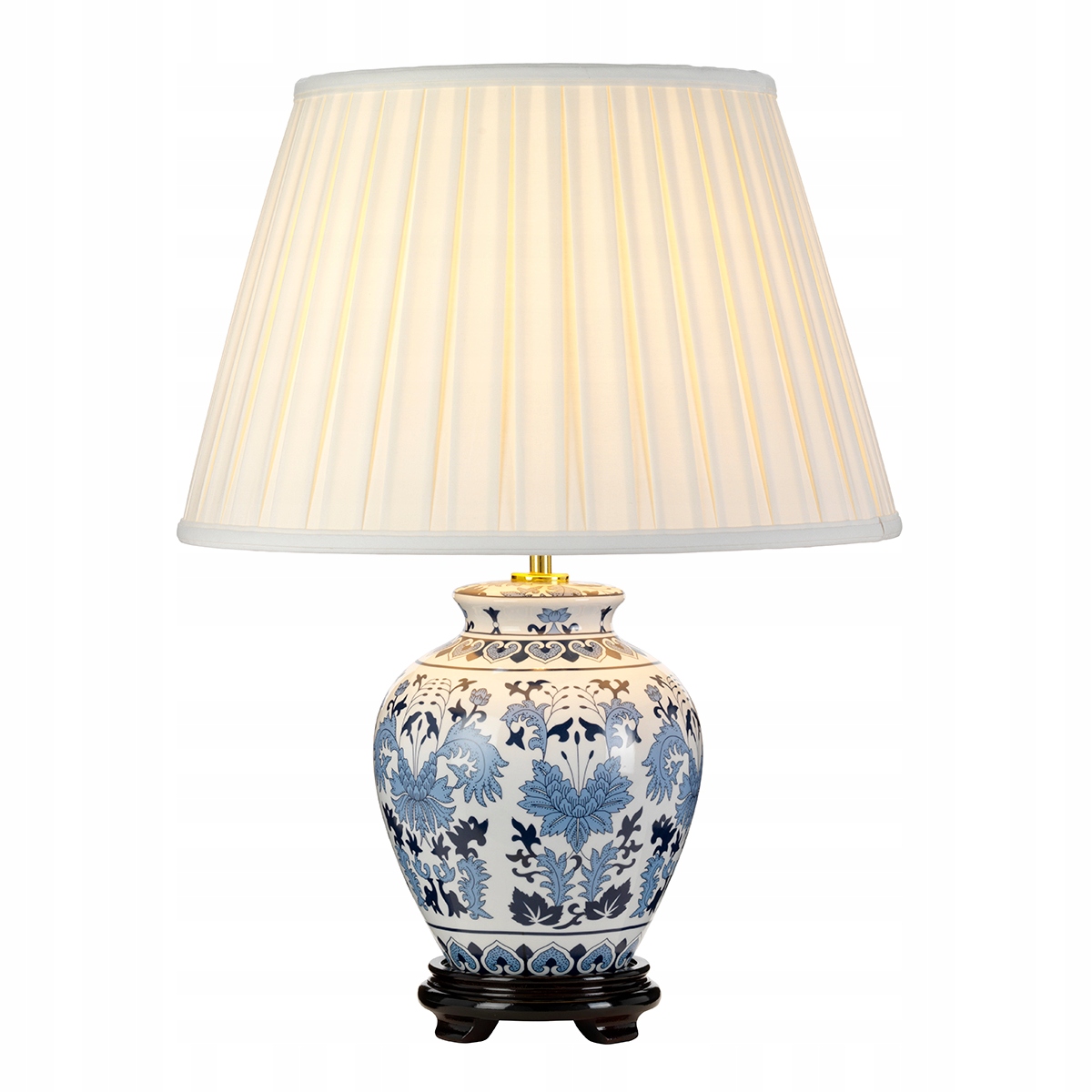 Keramická stolová lampa bielo modrá 50 cm do obývačky Designer's Lightbox