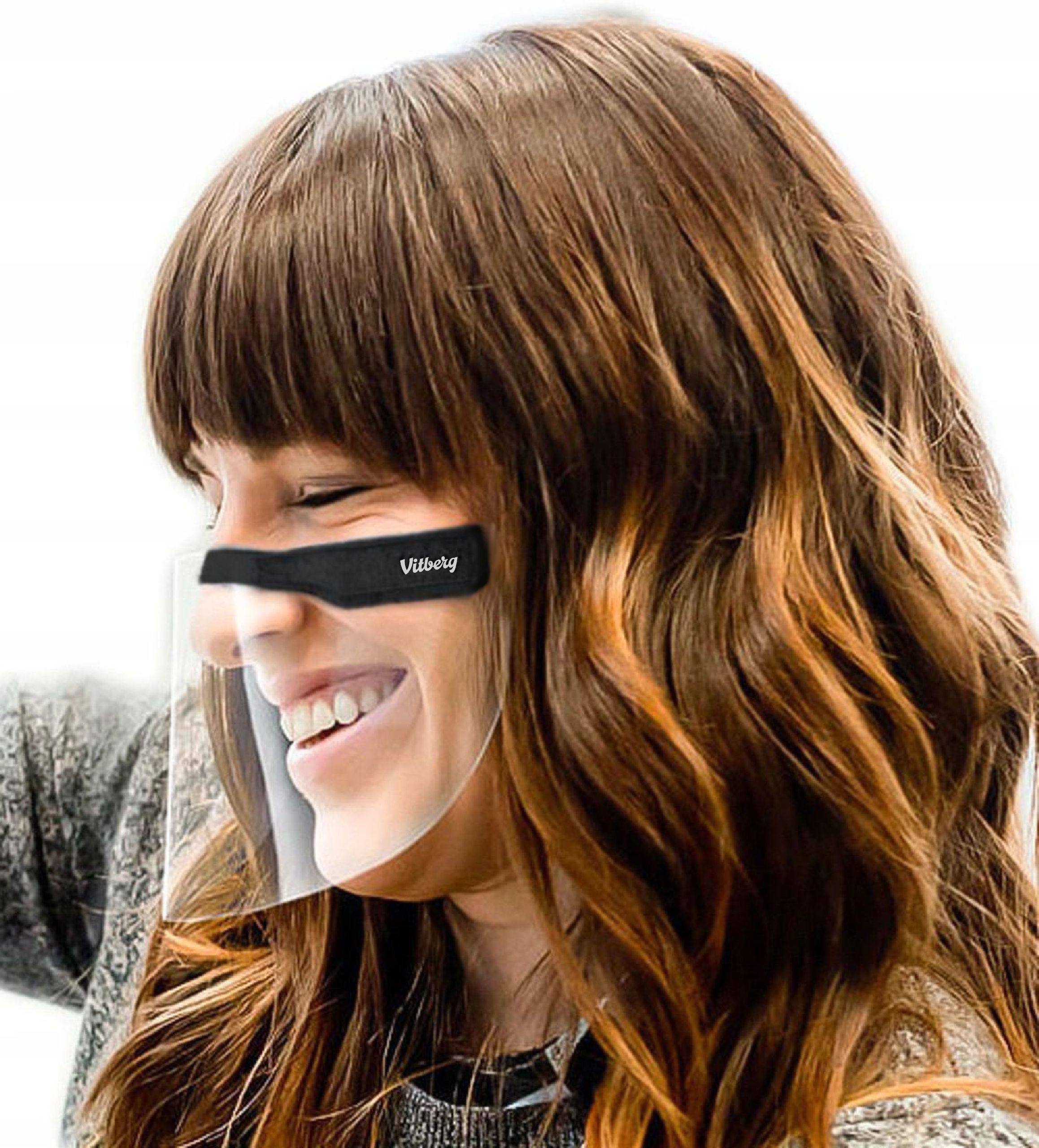 Przyłbica Vitberg Mini Shield 2 szt S czarna