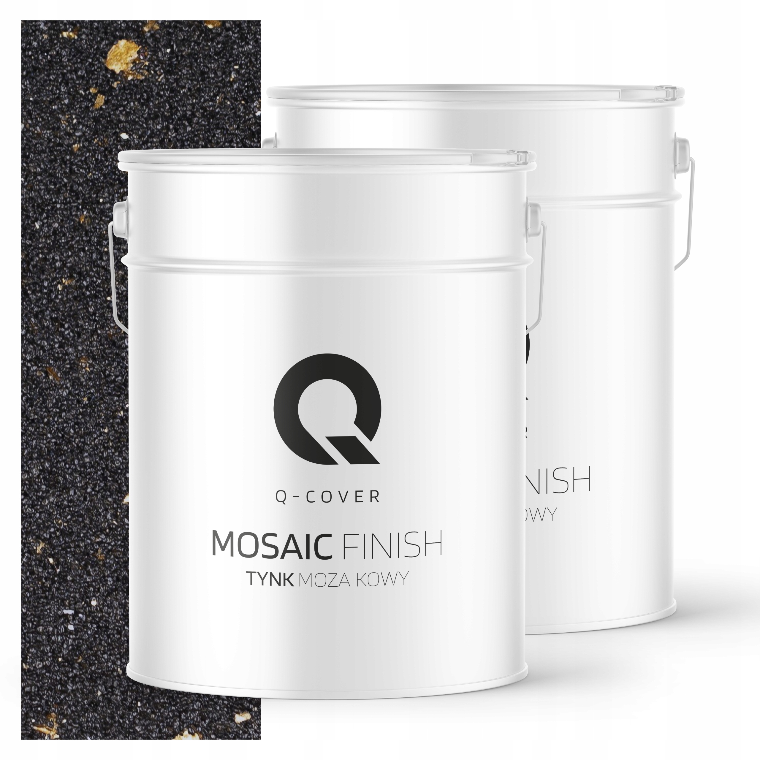 Mozaiková pryskyřičná omítka 12.5 kg vnitřní černá se zlatou slídou M14 Ozdobná