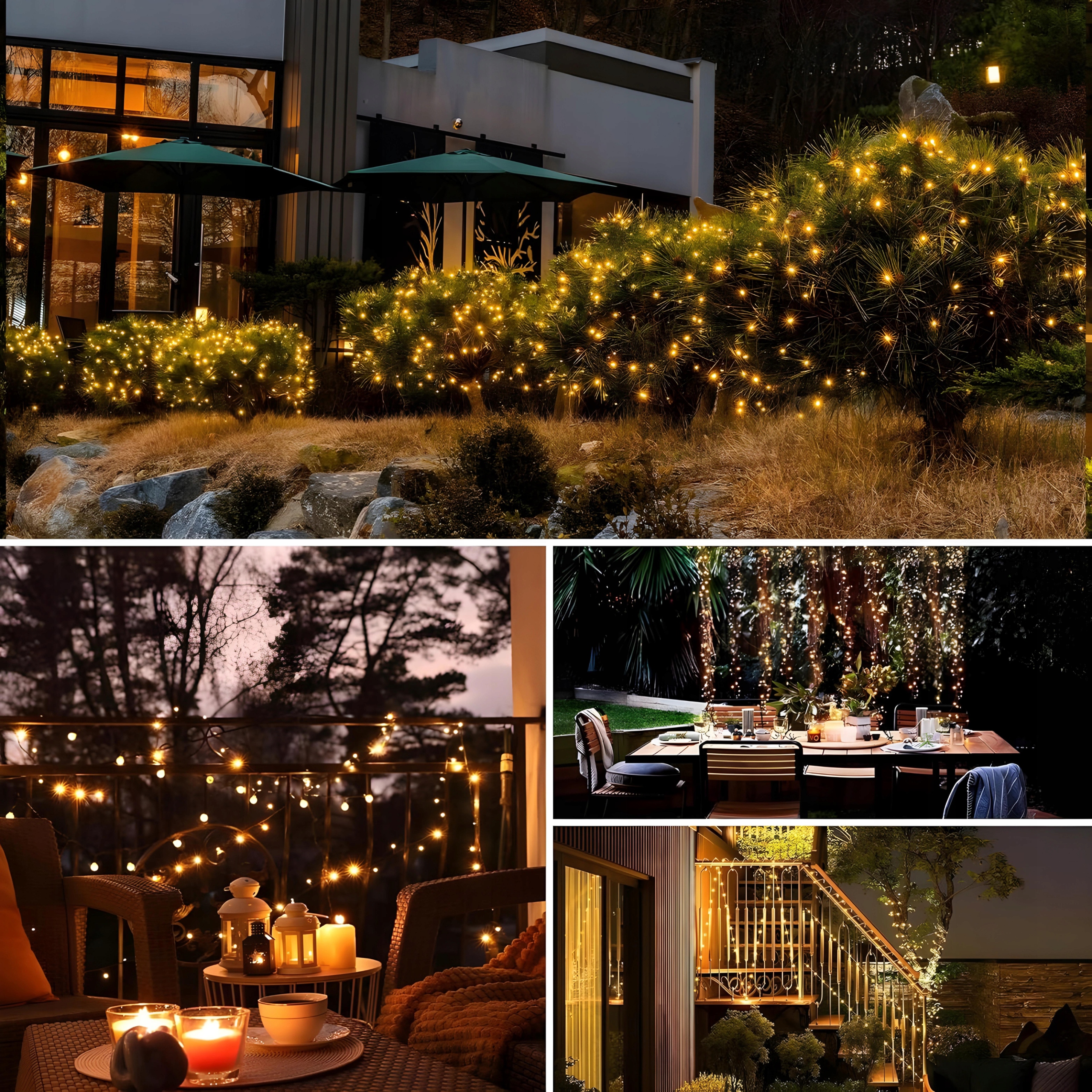 GIRLANDA SOLARNA OGRODOWA ŚWIETLNA LAMPKI DRUCIKI 100 LED 12m PROGRAMATOR Odległość między żarówkami 10 cm