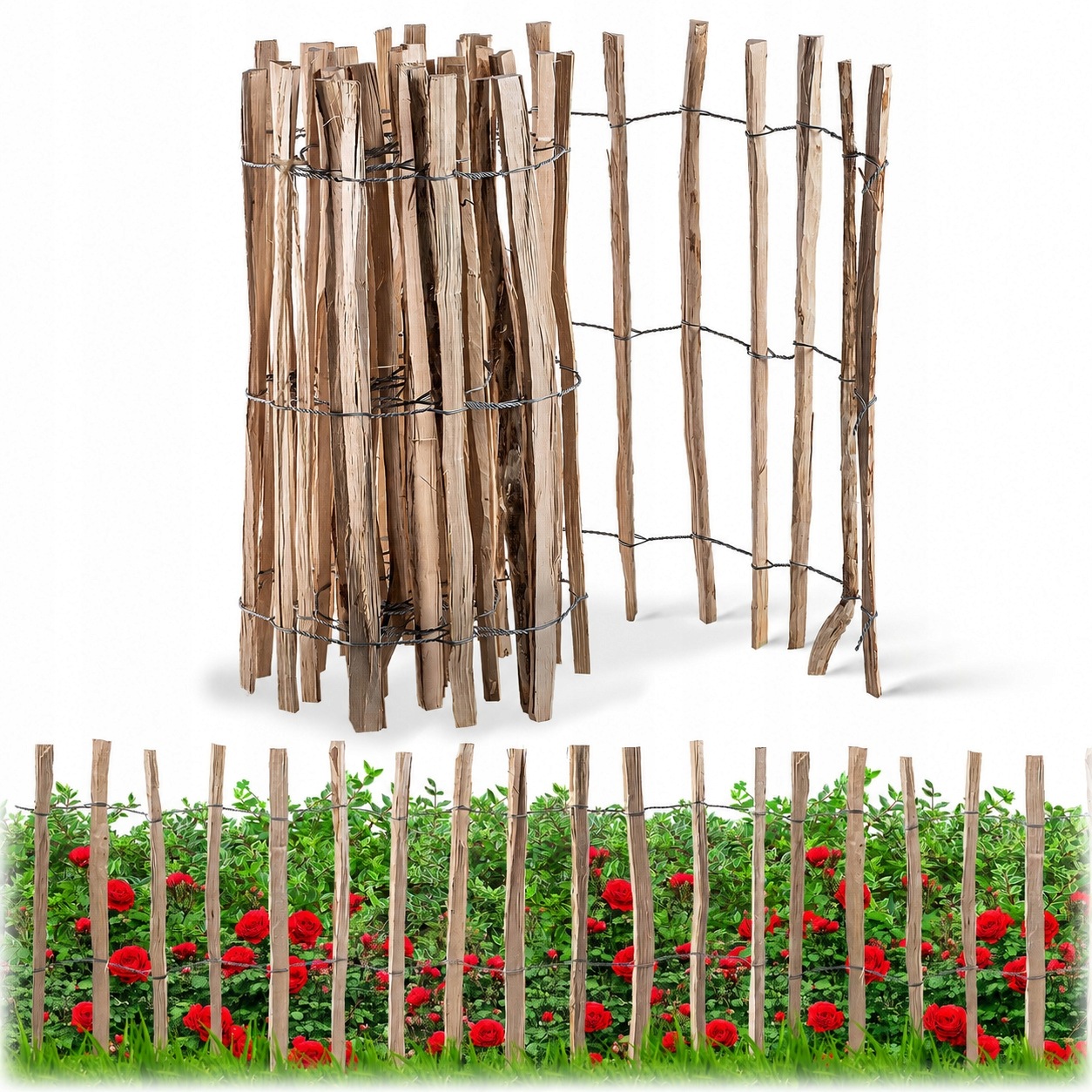 Štafetový Plot Lískový Ochranný Zahradní Plot 500x80 7-9 Cm