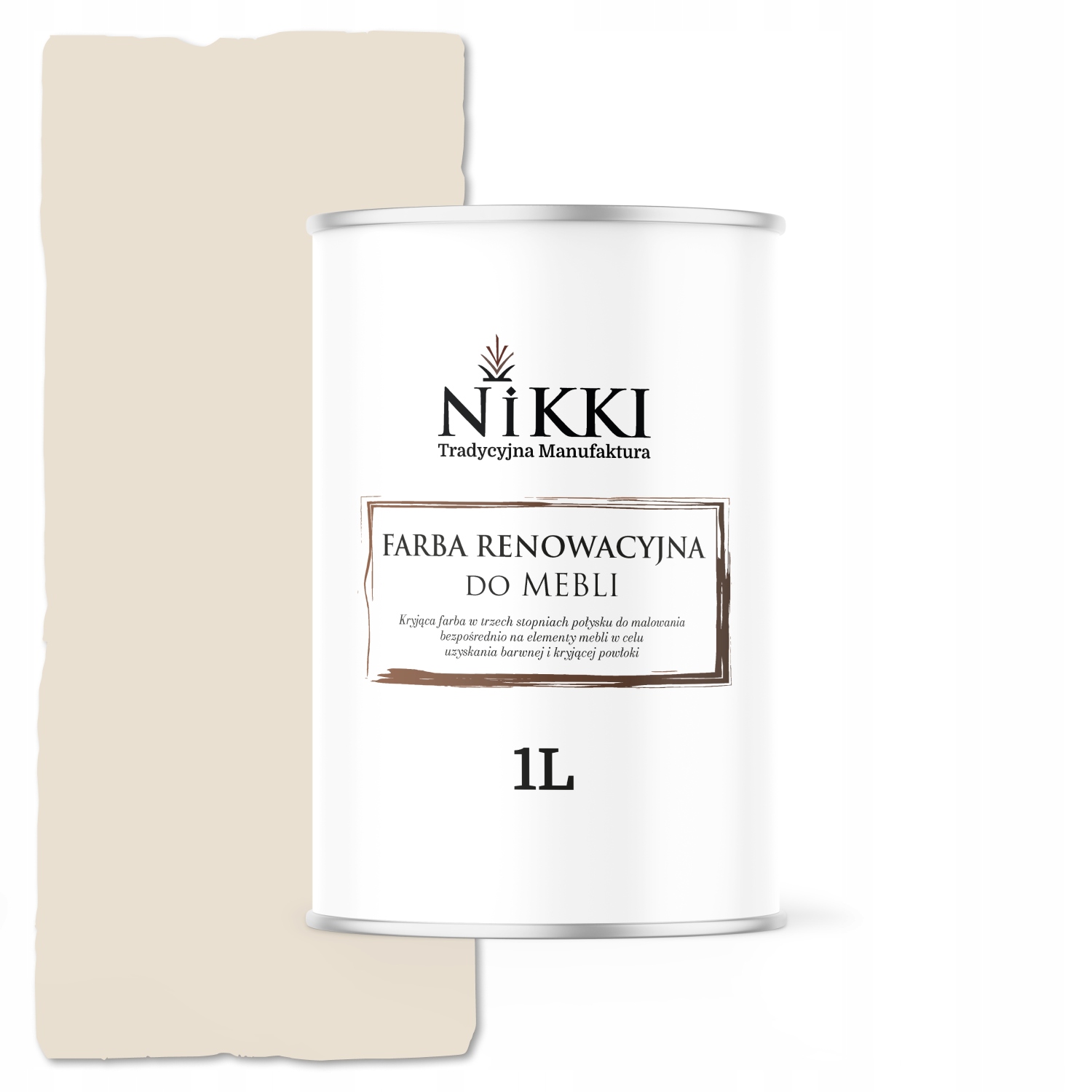 Farba Do Mebli Kuchennych Frontów Szafek Kremowy RAL9001 Półmat 1L