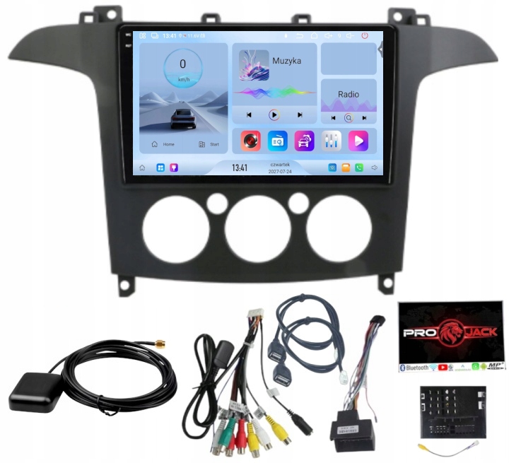 Rádio Navigácia Gps Android Carplay Bt Ford Smax Galaxy 4GB 64GB Sim