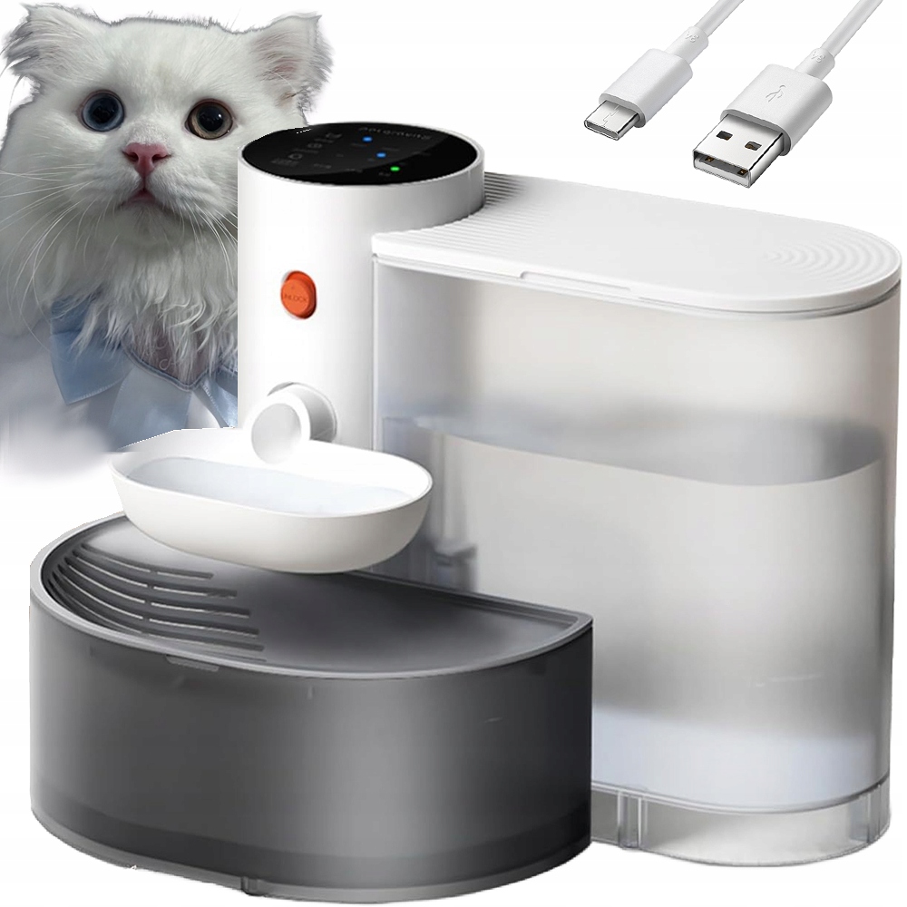 Levně Napáječka Automatové Vylévání Pro Kočky Psa 3 Litry Bezdrátová Automatické Filtry