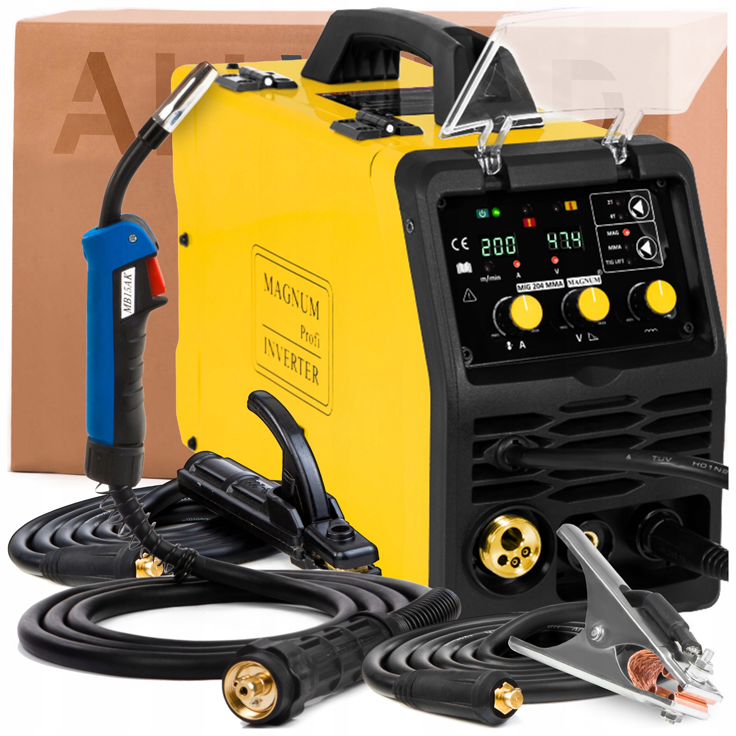 Svářečka 3v1 Magnum Mig Mag 204 Mma 230V 200A Tig Lift 2T/4T Arc Force Igbt