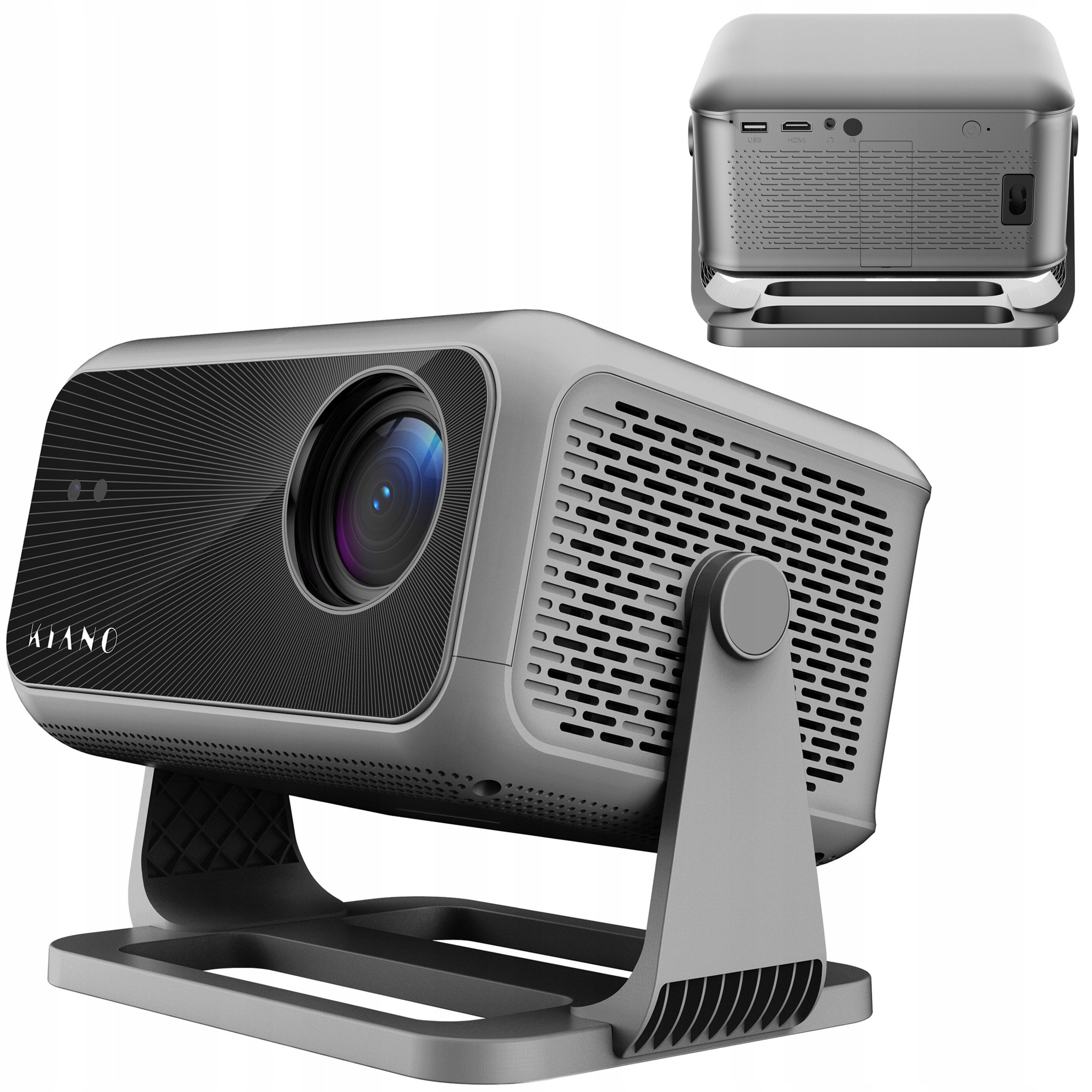 Projektor LCD Kinao Chill Grey Projektor Full Hd 4K Wifi 350 Ansi LM
