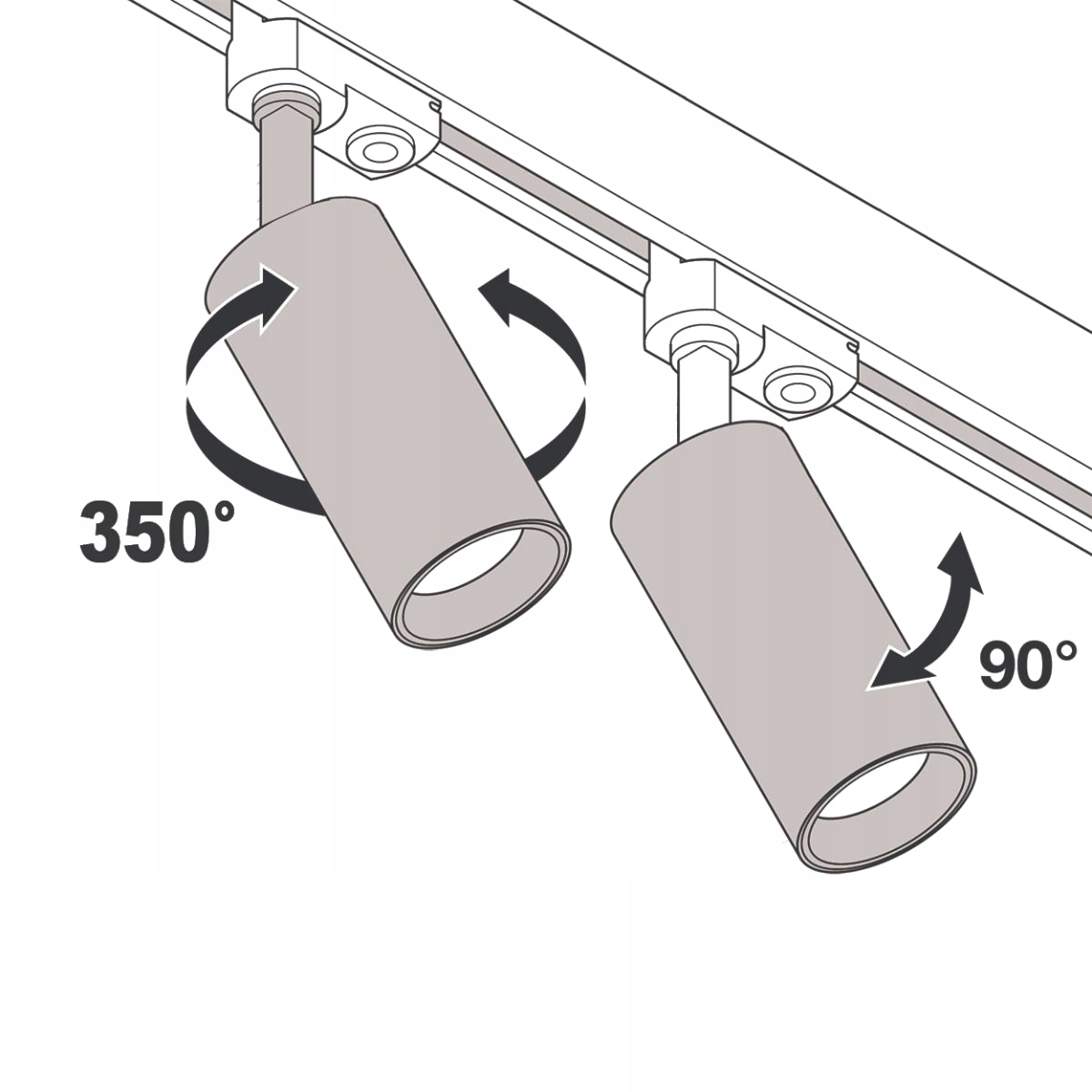 Reflektor Szynowy LED GU10 1 Fazowy Lampa Oprawa Szynowa Marka Masterled