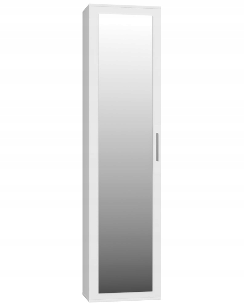

Szafa Garderoba Komoda Słupek 50CM Biel Lustro Abs