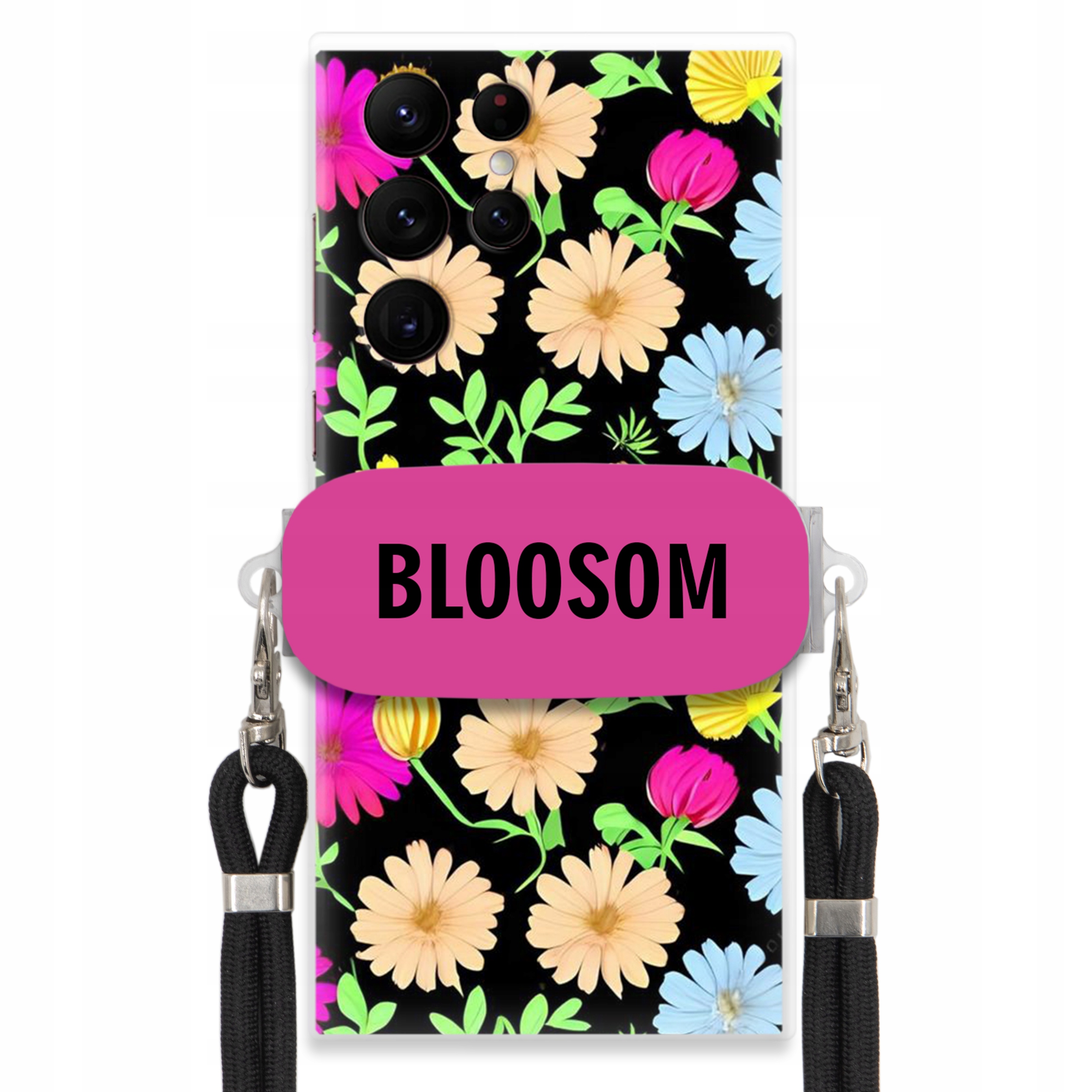 Pouzdro Držák Crossbody Pro Samsung S22 Ultra Kryt Květiny Bloosom Flower