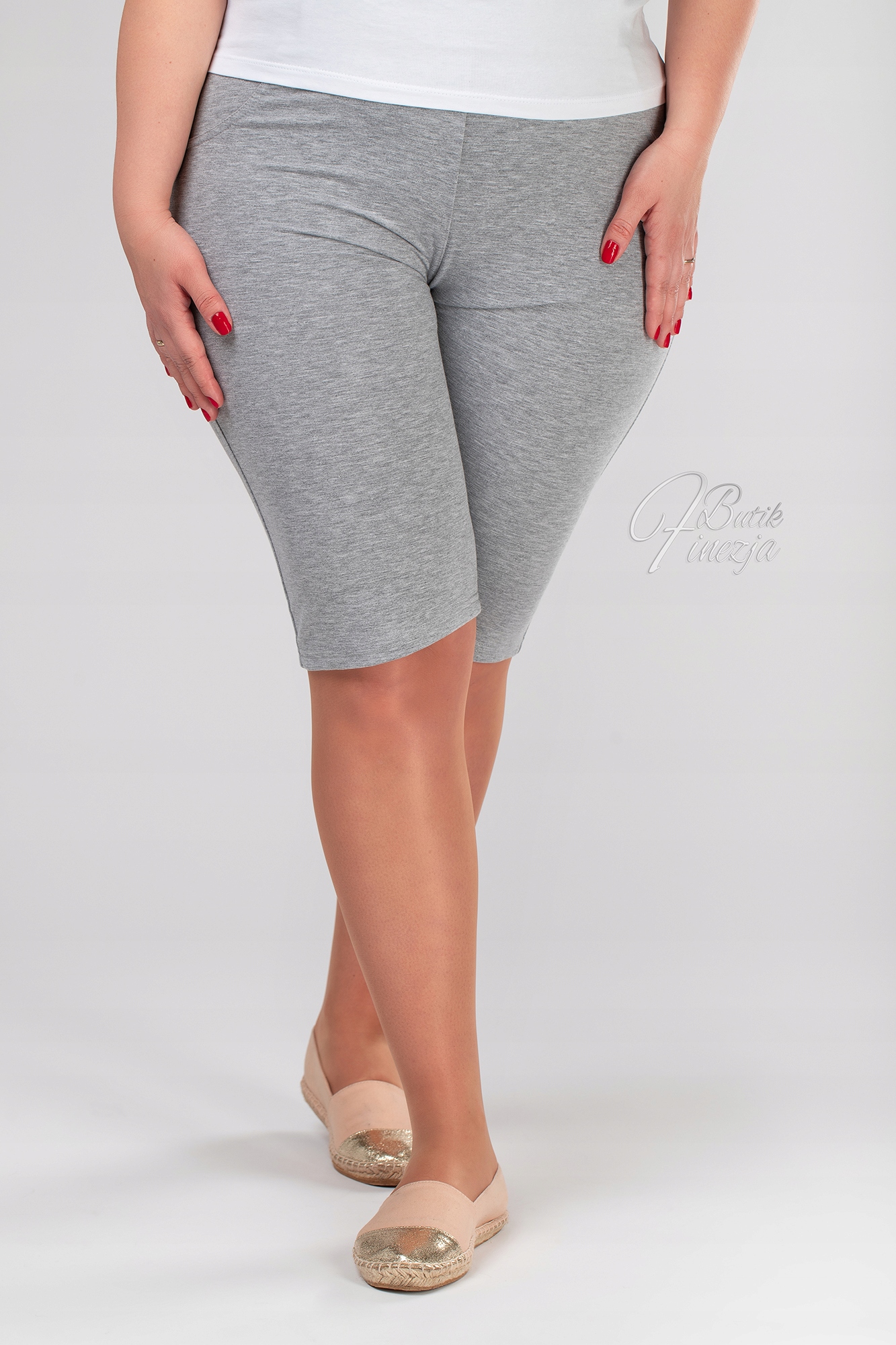 Spodenki dresowe 6XL szare popielate plus size Marka inna