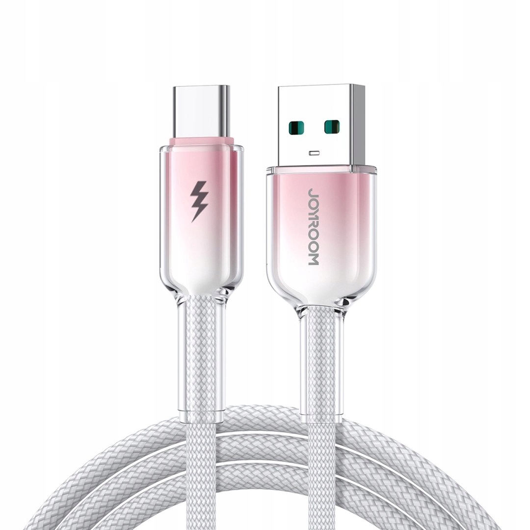 Kabel Joyroom S-A42 Crystal-Clear Series 3A Usb-a Usb-c 1,2m biały