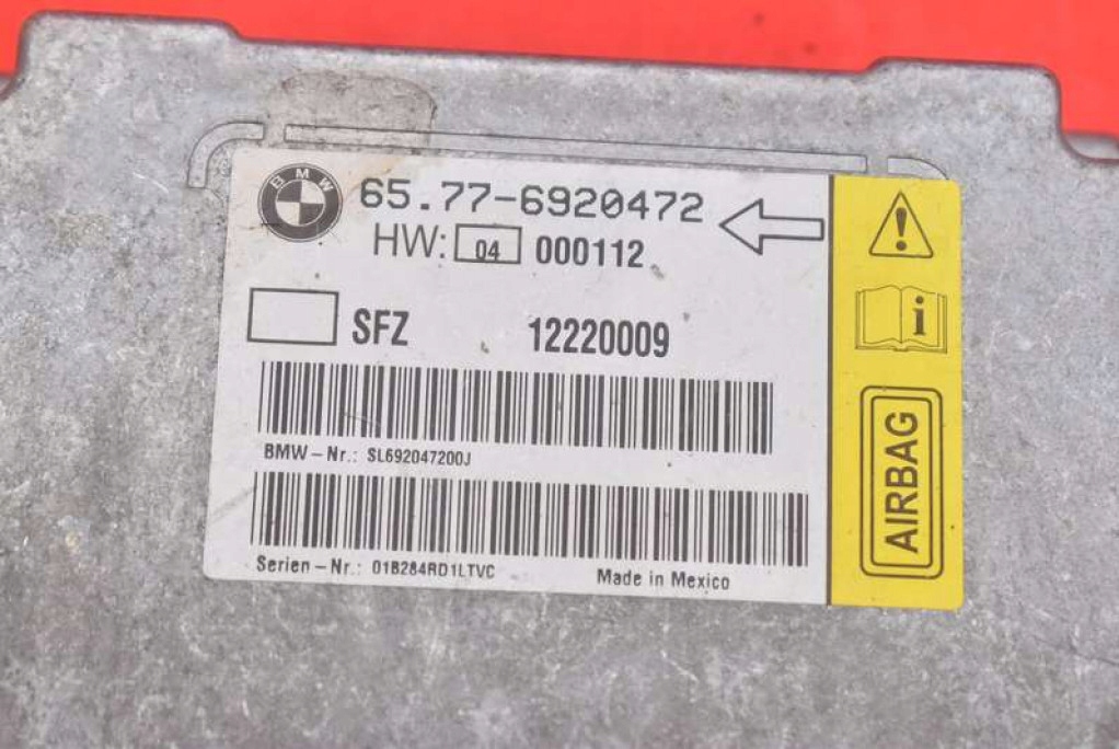 Module SENSOR Airbag Airbag 6920472 BMW E65 01-05
