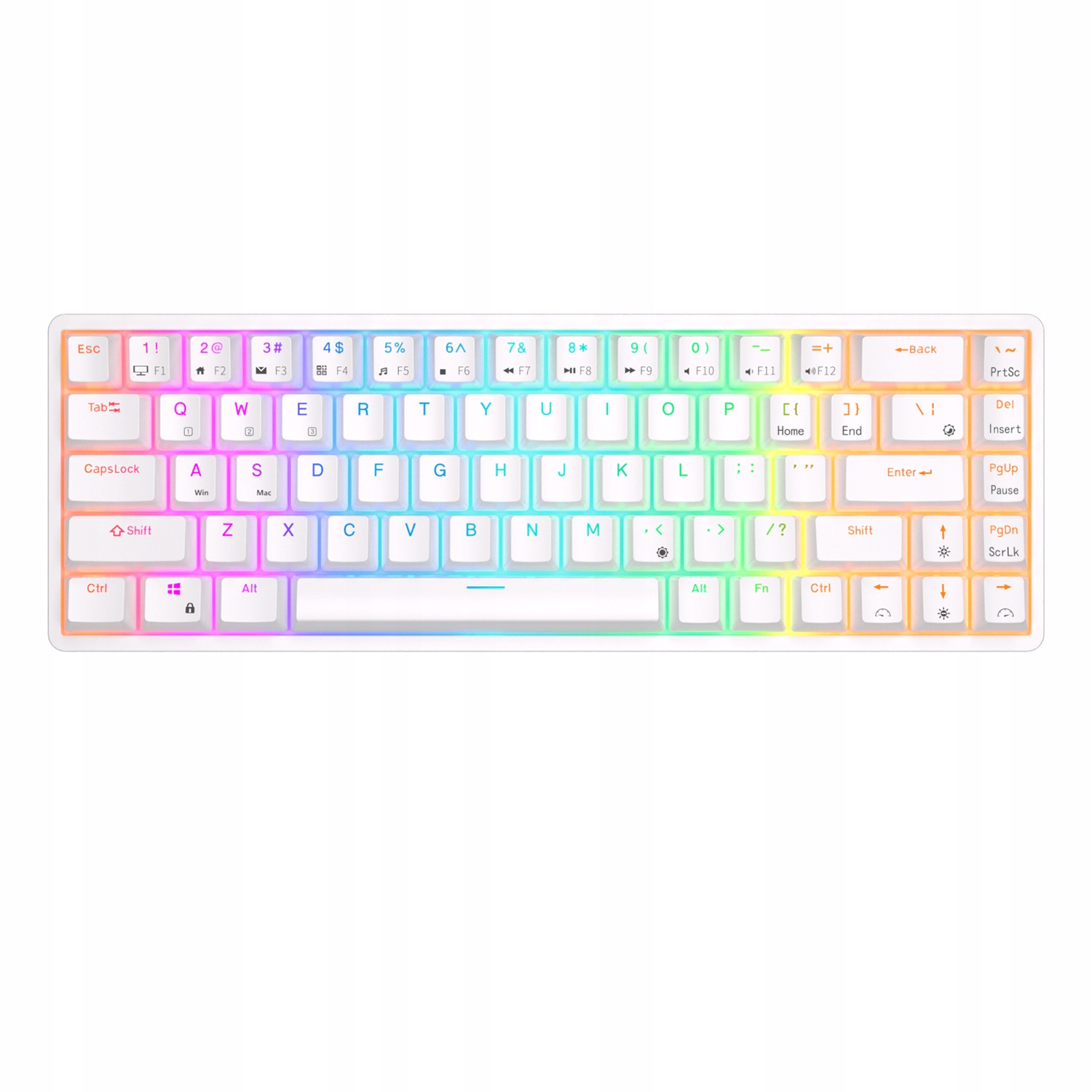 ROYAL KLUDGE RK61 White Gaming Keyboard Brown switch — 10